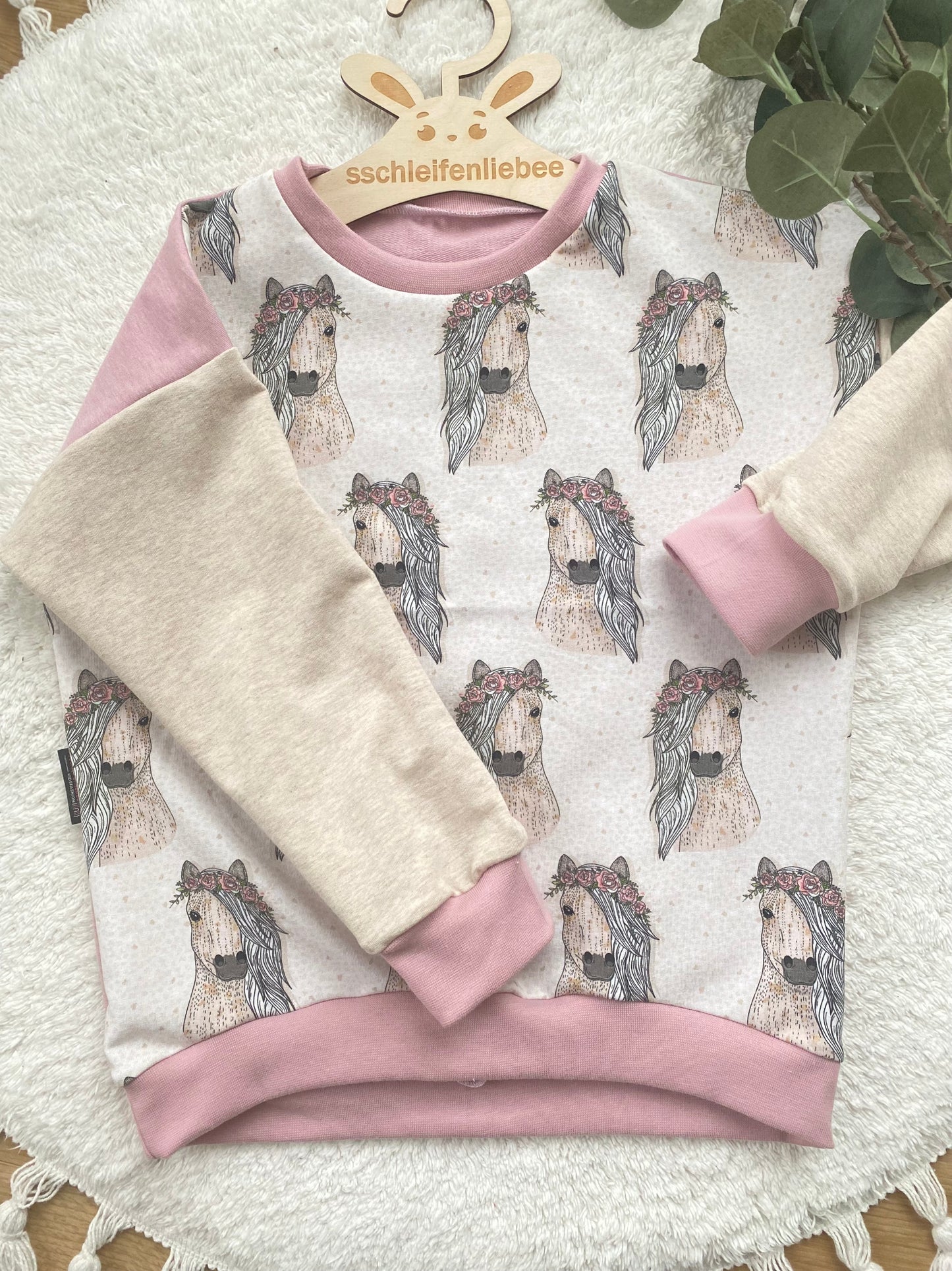 Oversized Sweater | Applikation | Pferd