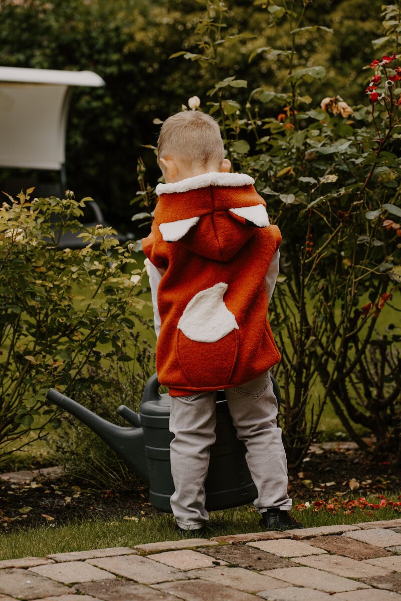 Wollwalk Weste Fuchs | Walkweste | Schurwolle