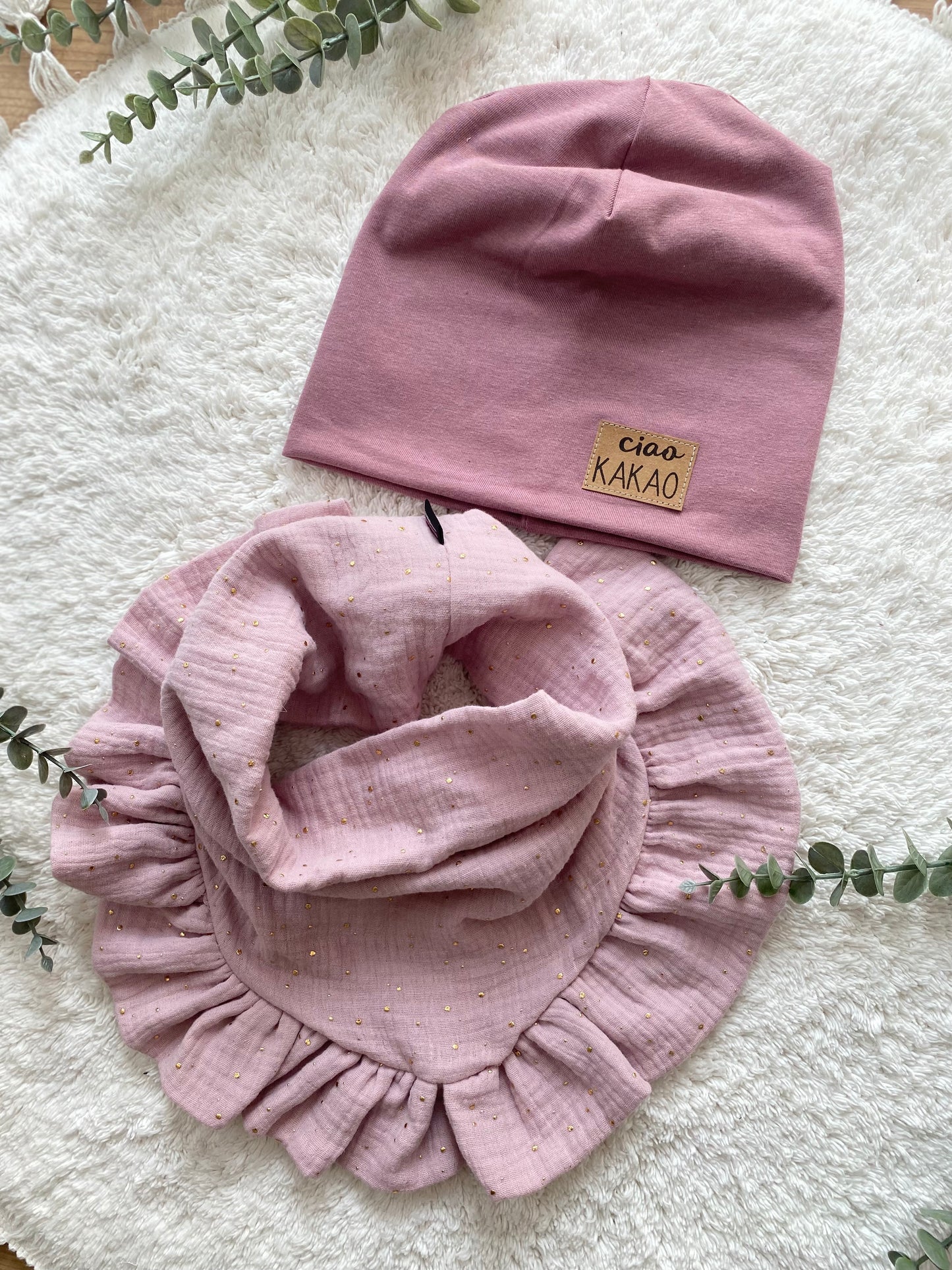 Vintage Loop | Musselinloop | Goldene Punkte | Sommerloop | Glitzer