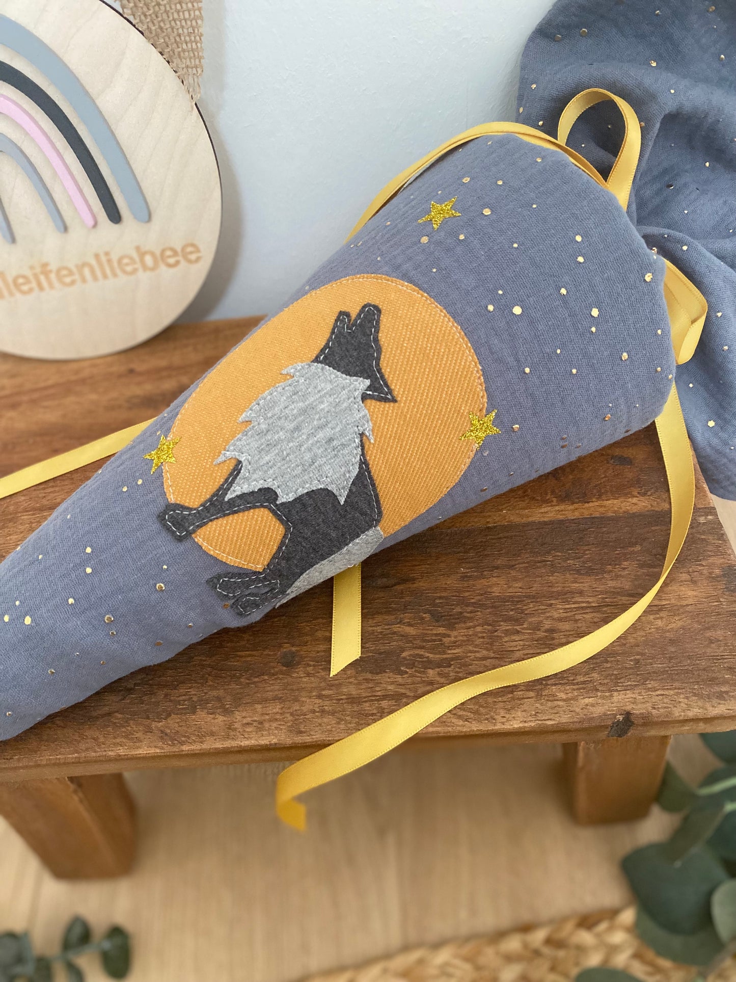 Geschwistertüte | Geschwisterschultüte | Kitatüte | Zuckertüte | 35 cm | Wolf