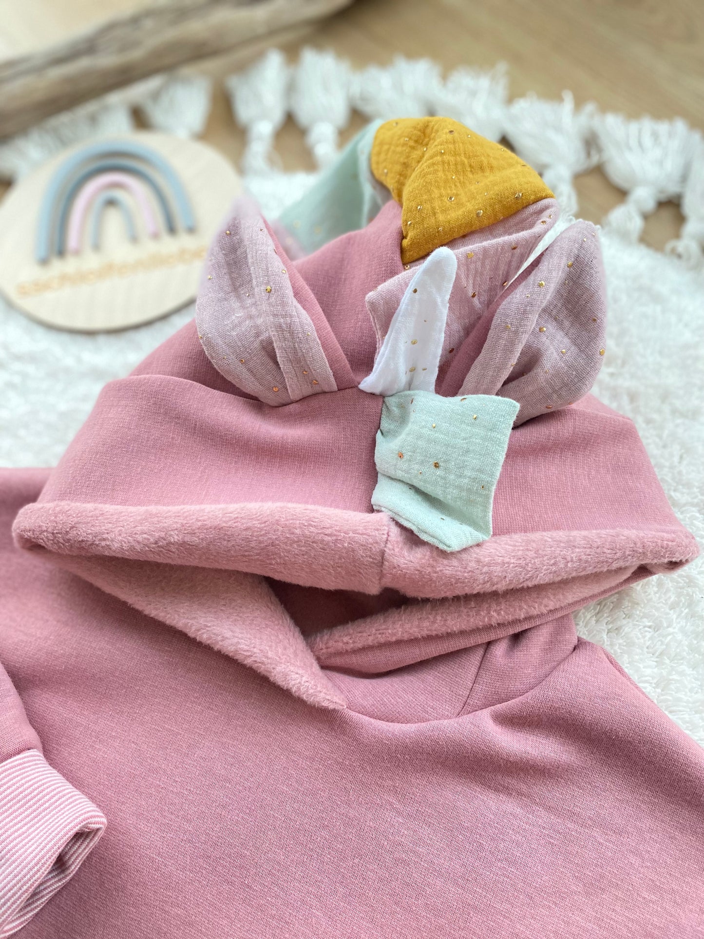Einhorn Oversized Kuschelhoodie aus Alpenfleece | Geburtstagspullover Option!