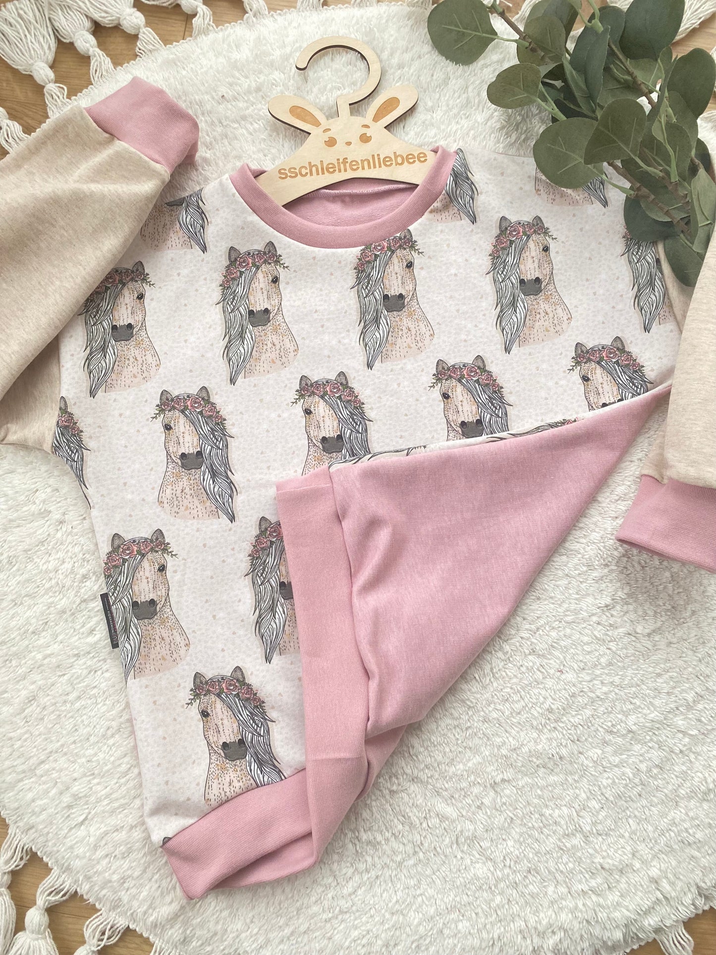 Oversized Sweater | Applikation | Pferd