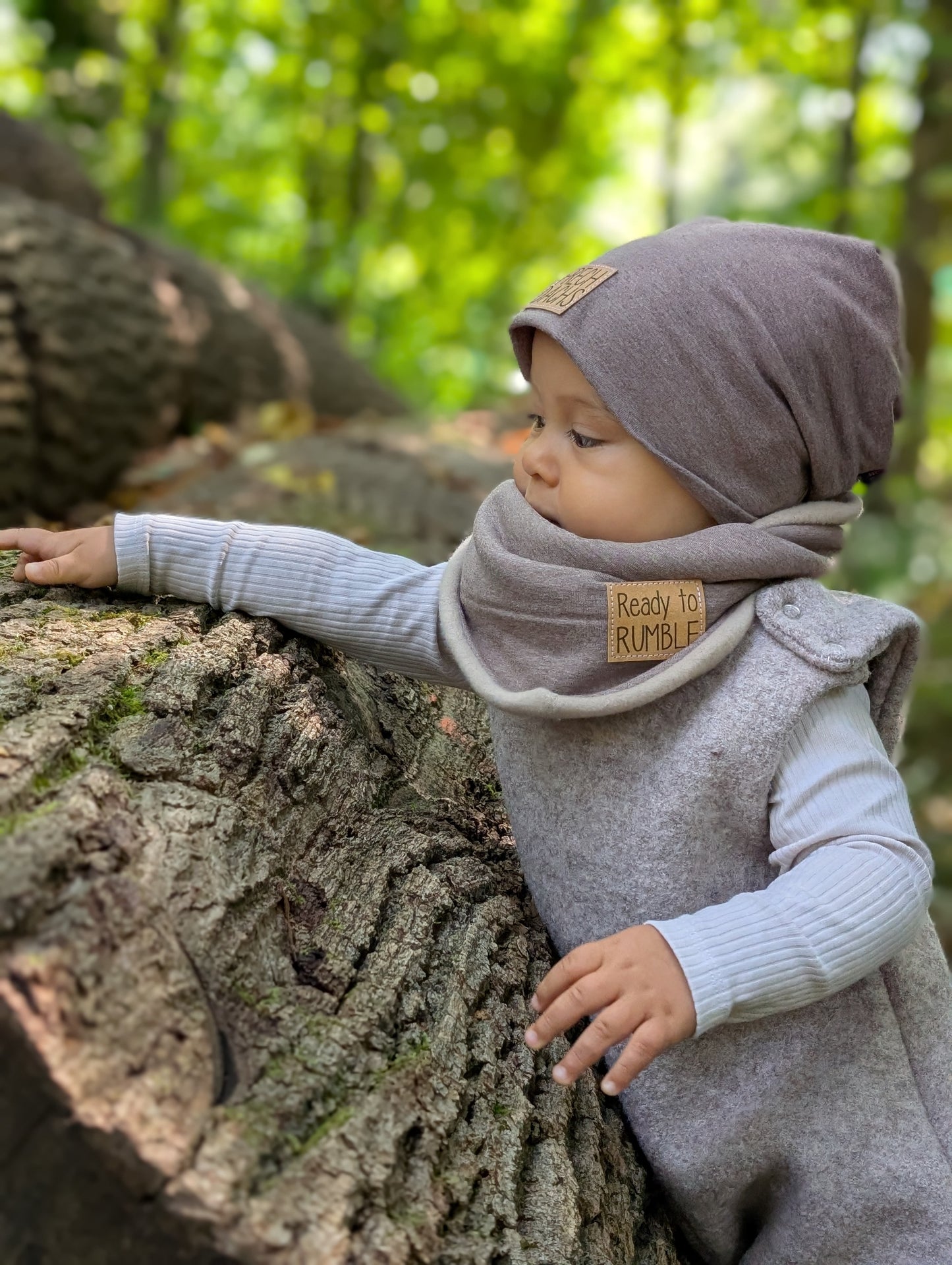 Dein Design | Dreieckloop Baumwollfleece | Used-Look & Leder Label