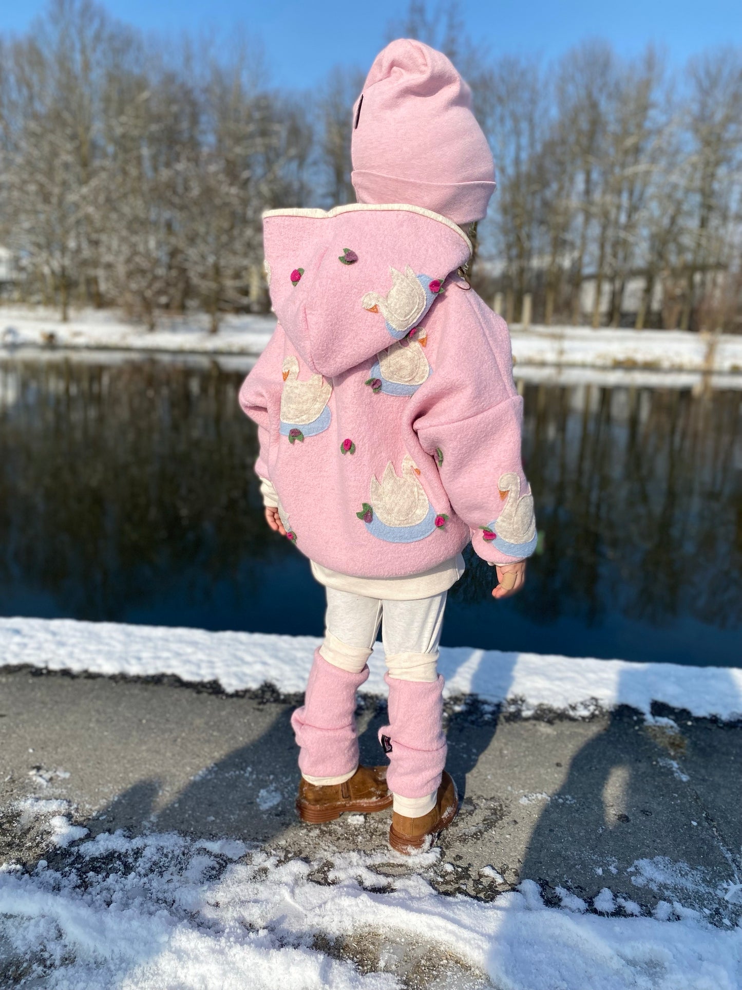 Walkstulpen | Stulpen passend zum Windbreaker "Am See" | Beinstulpen | 100% Schurwolle
