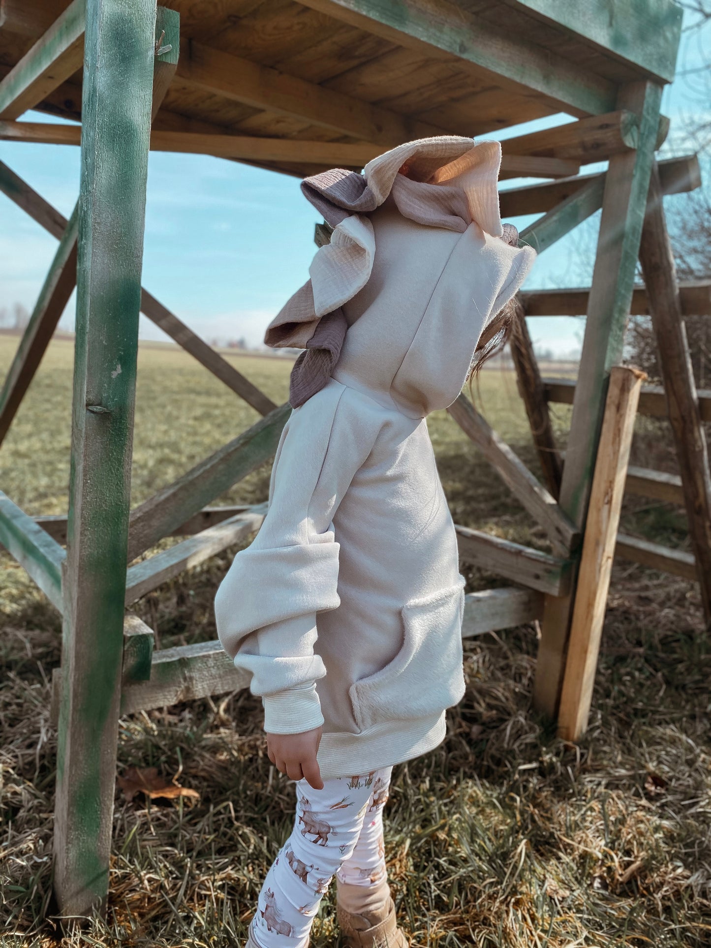 Pferd Kuschelhoodie aus Alpenfleece
