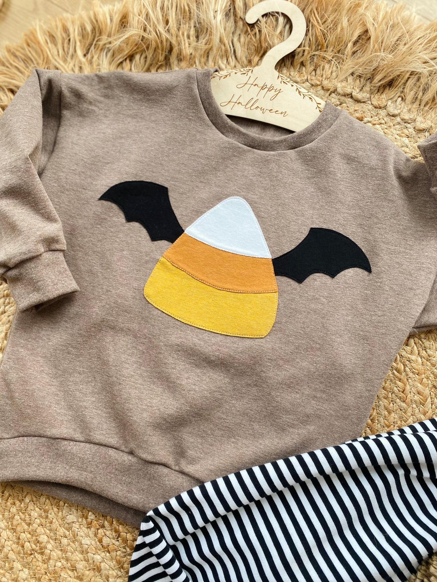 Oversized Sweater | Applikation Süßes oder Saures | Halloween