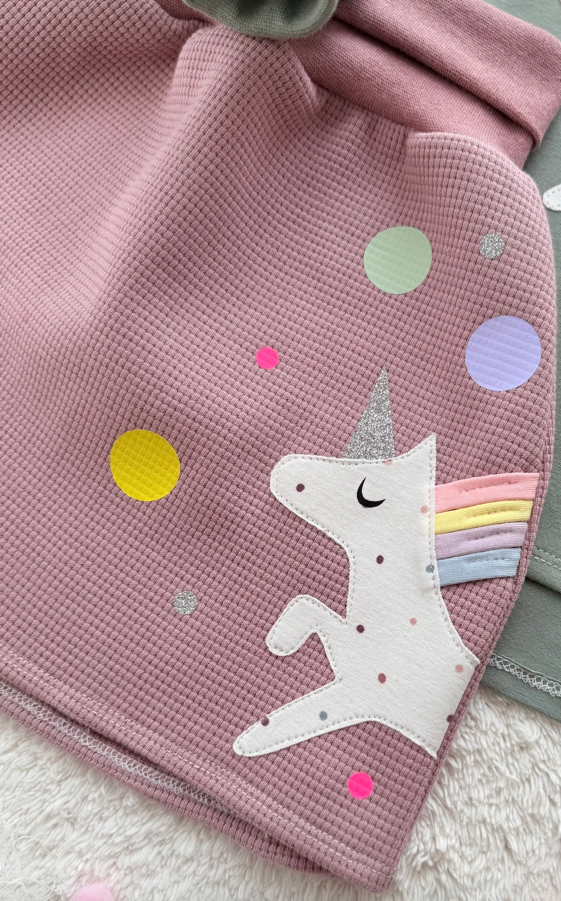 Rock | Skaterrock | 100% Baumwolle Waffelstrick | Einhorn