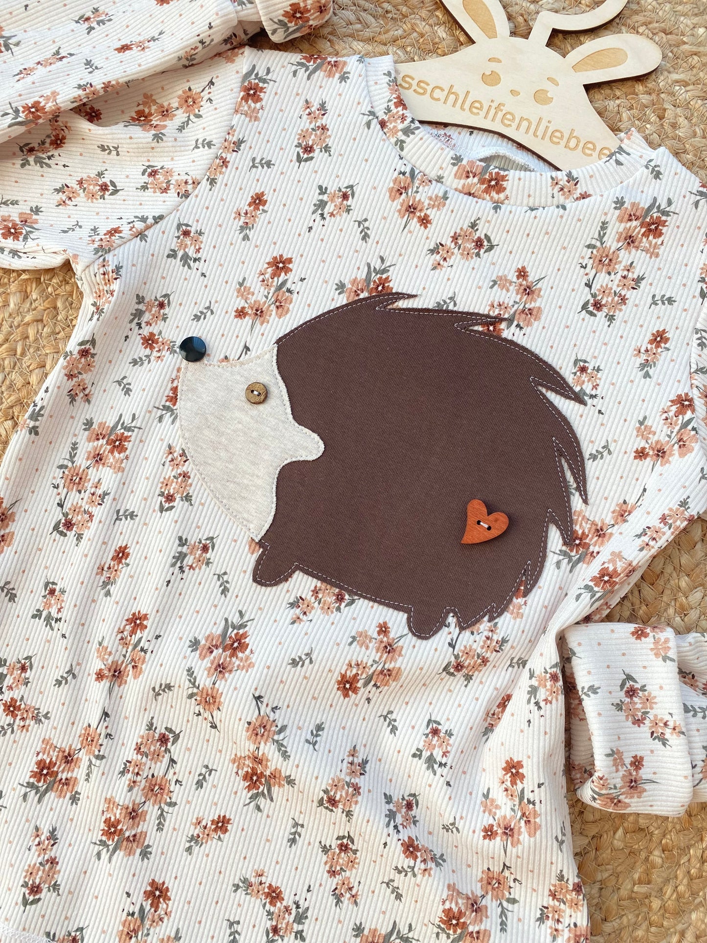 Longsleeve ab Körpergröße 80 cm | Applikation Igel