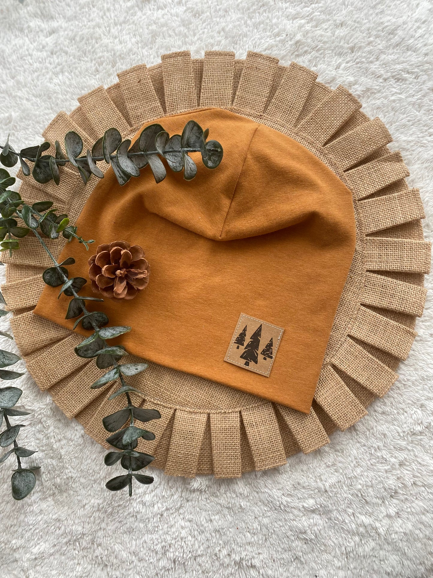 Dein Design | Winter Motive | Used-Look & Leder Label Beanie | Melierte Farben