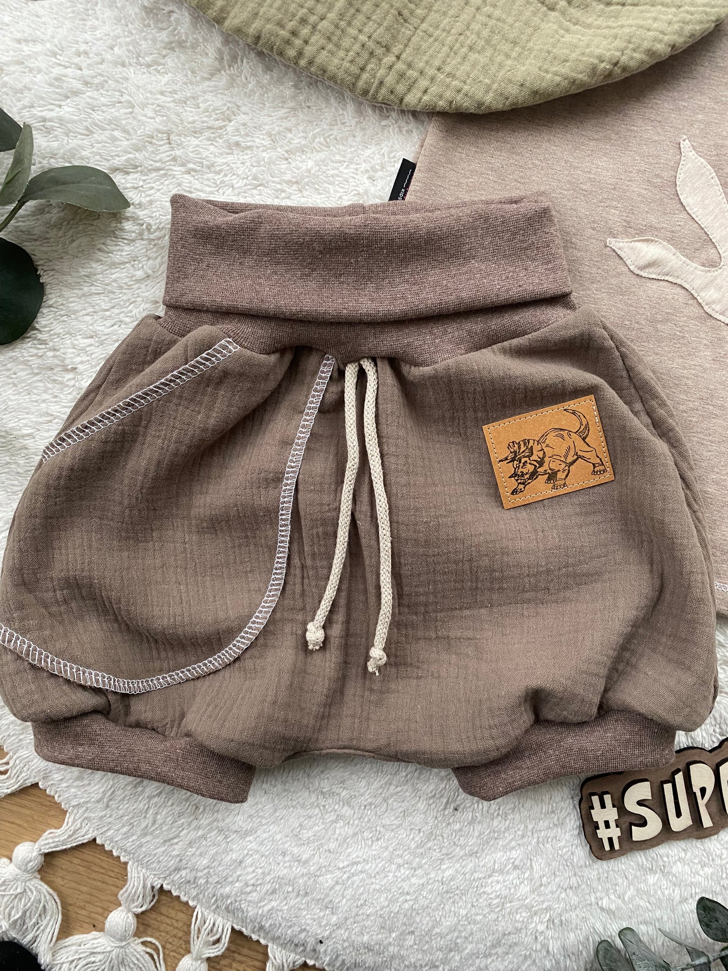 Dein Design | Shorty Buxe | Musselin-Shorts | Große Label Auswahl | Farbwahl