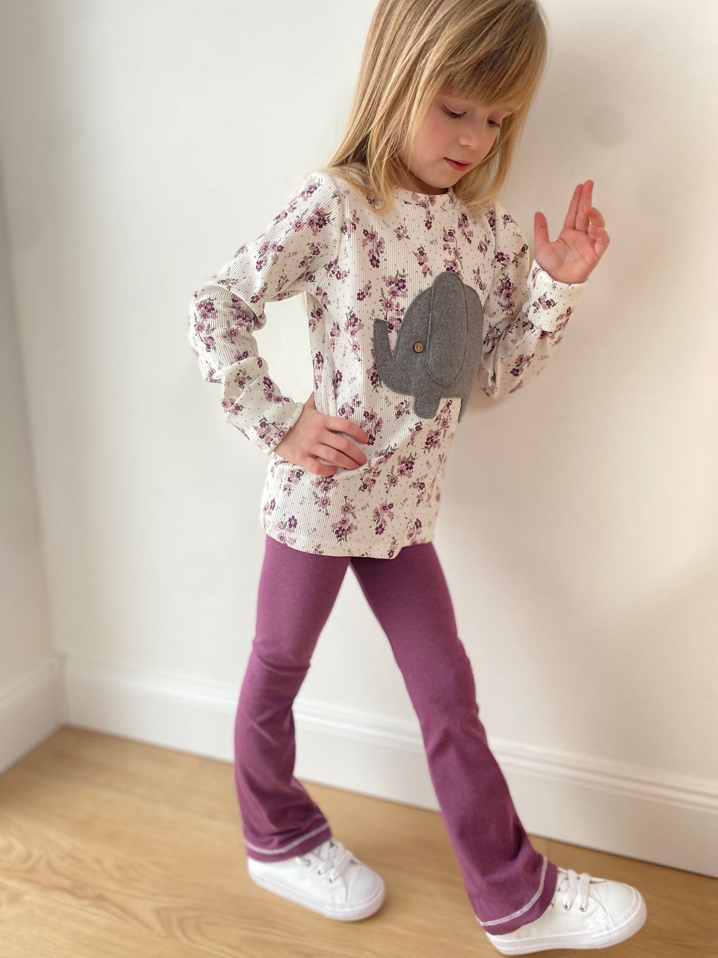 Dein Design | Flared Leg | Basic | Schlaghose | Skinny Fit | Melierte Farben