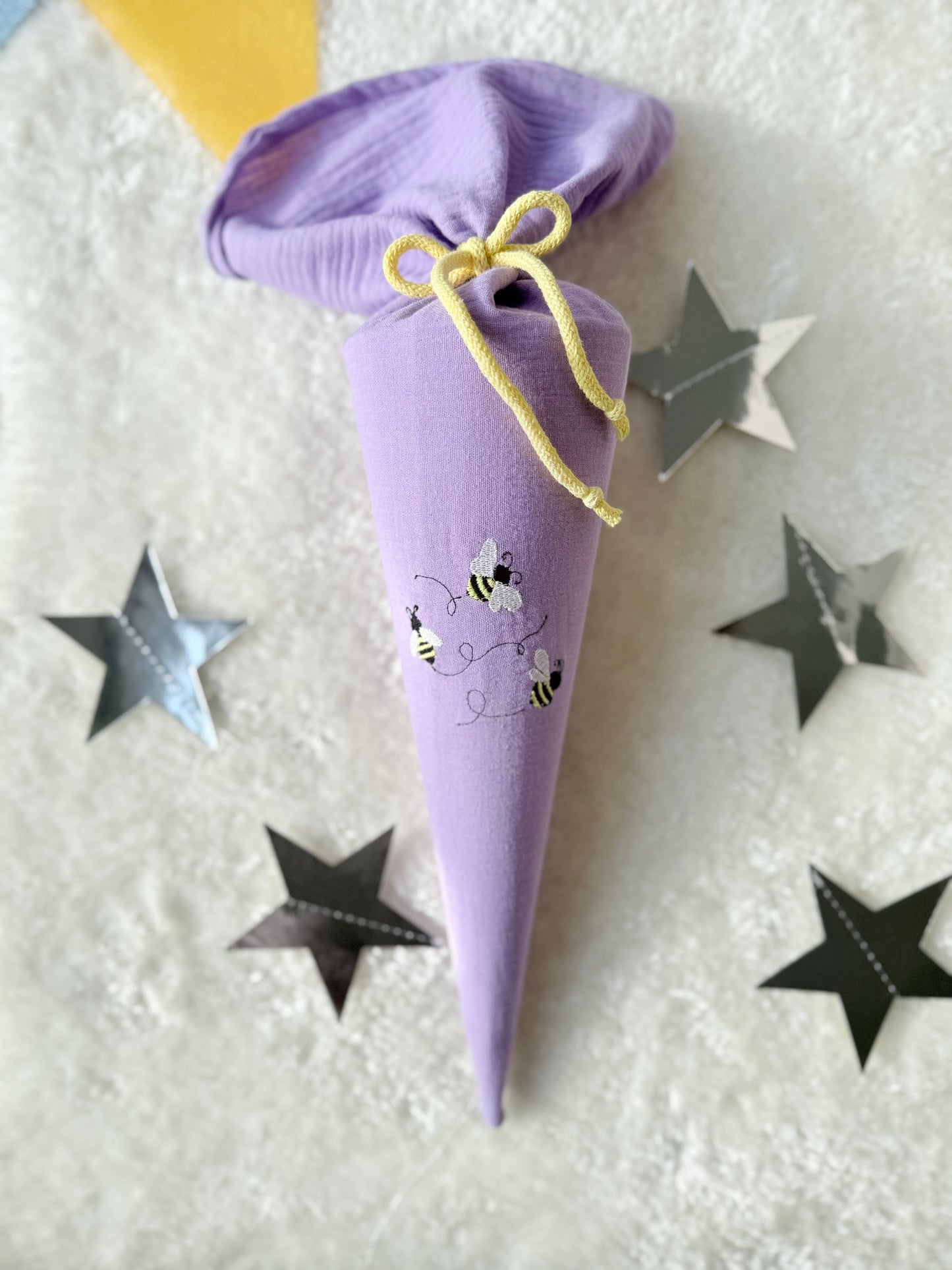Dein Design | Geschwistertüte | Geschwisterschultüte | Kitatüte | Zuckertüte | 35 cm | Biene
