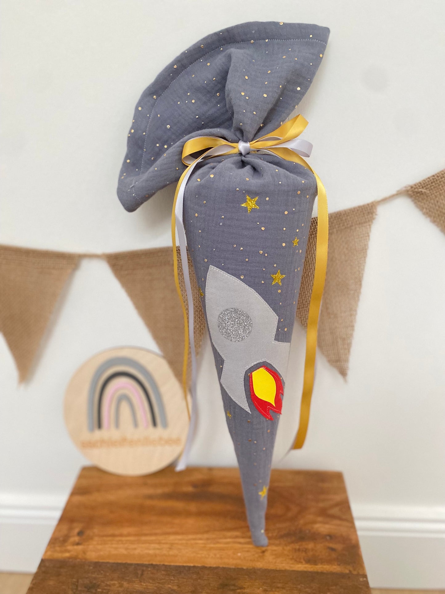 Geschwistertüte | Geschwisterschultüte | Kitatüte | Zuckertüte | 35 cm | Rakete