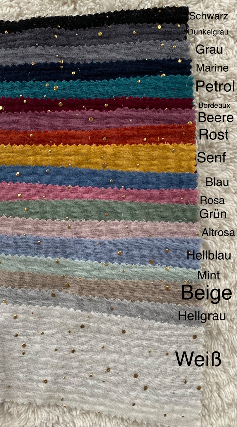 Musselinhose Glitzer | Goldene Punkte | Farbwahl