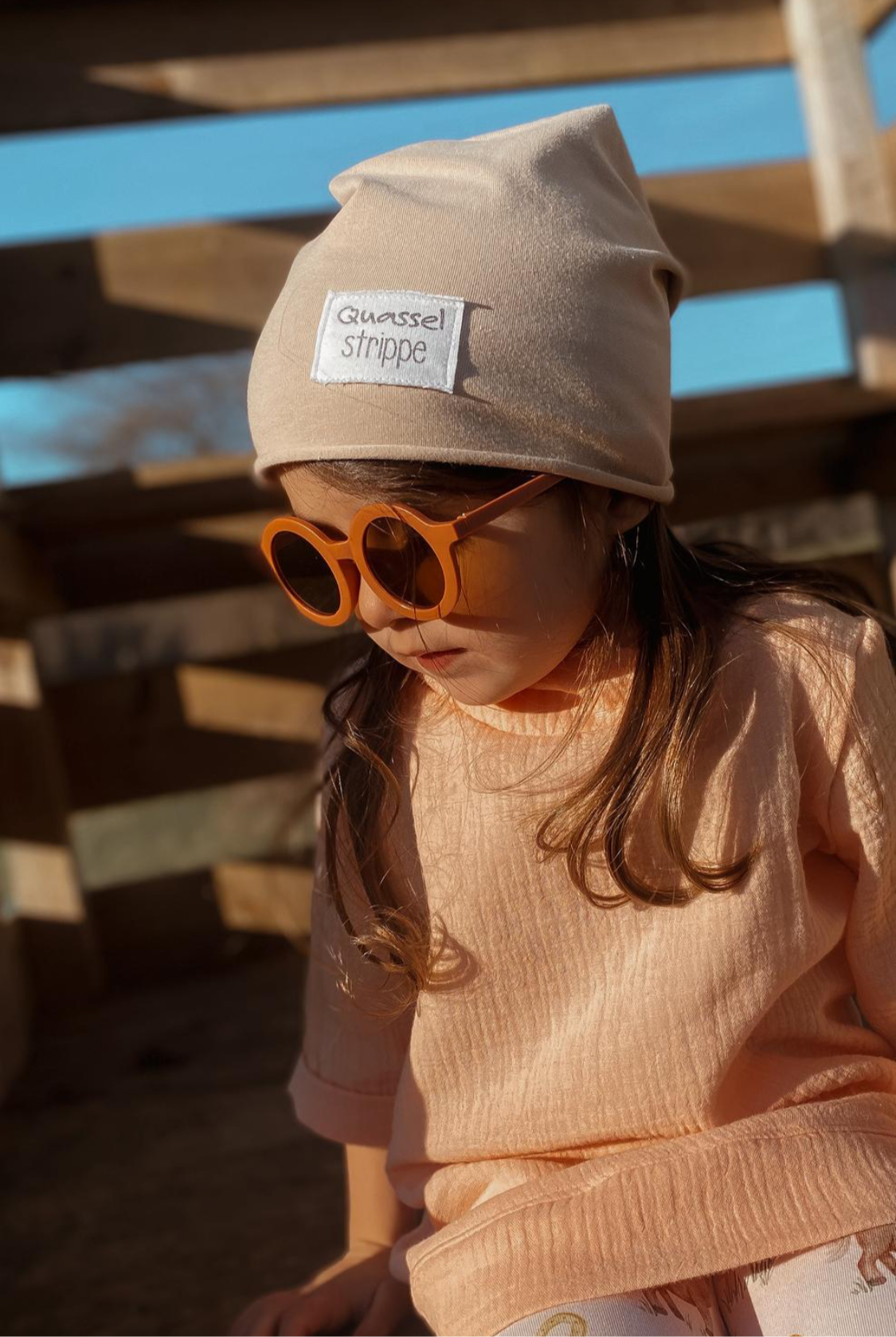 Dein Design | Roll-Up Sommer Beanie | Used-Look & Leder Label | Uni Farben