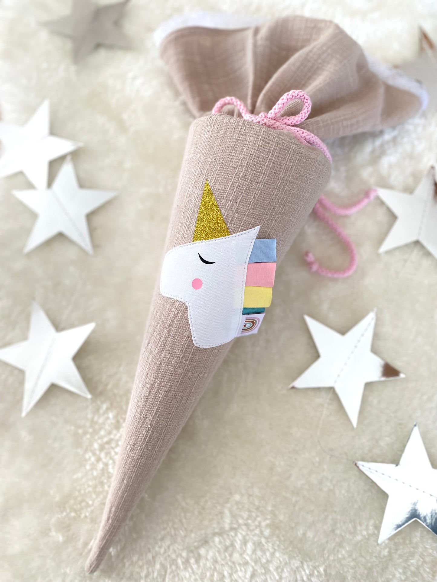 Geschwistertüte | Kitatüte | Zuckertüte | 35 cm | Einhorn