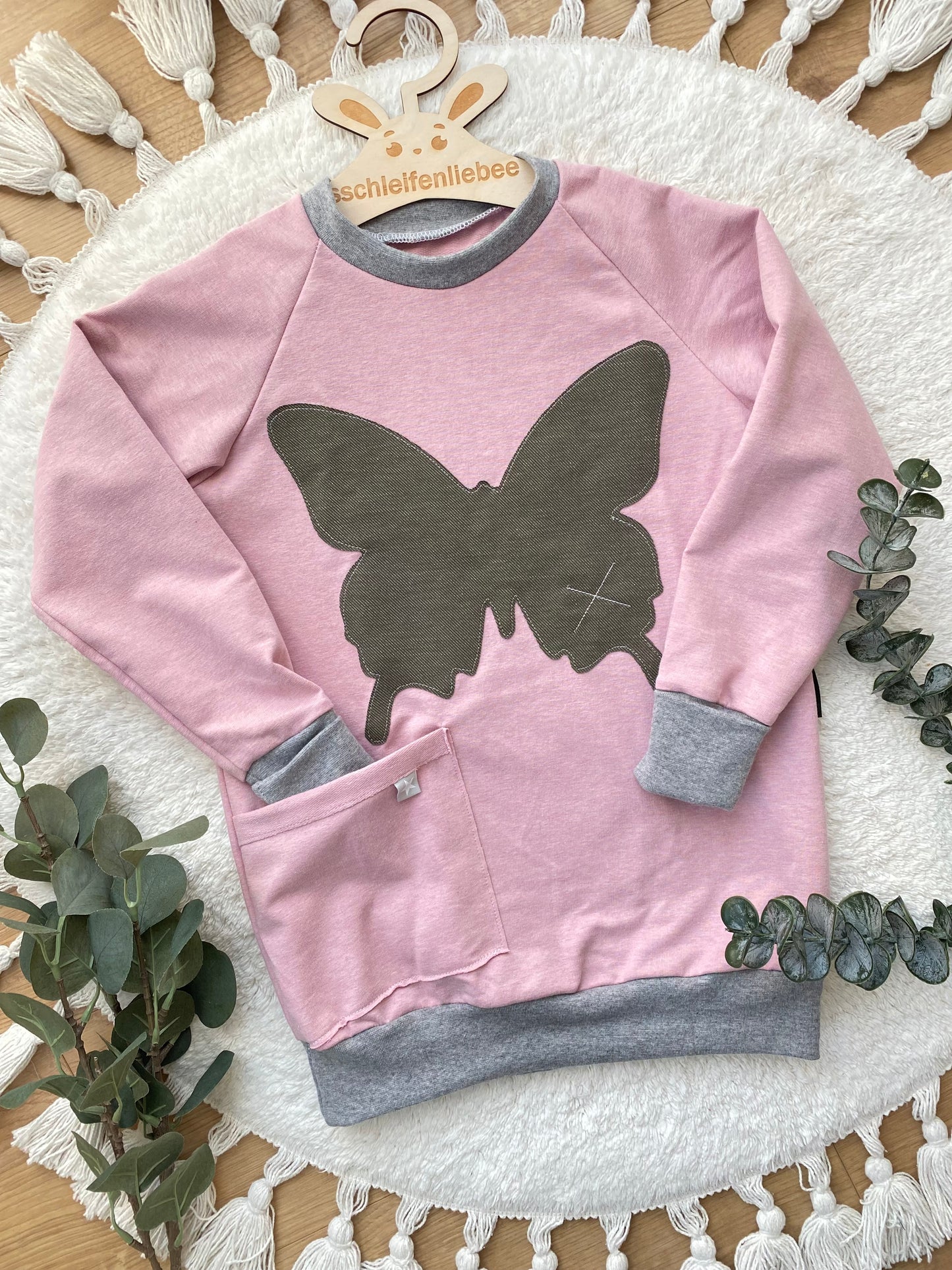 Raglan Sweater | Applikation Schmetterling