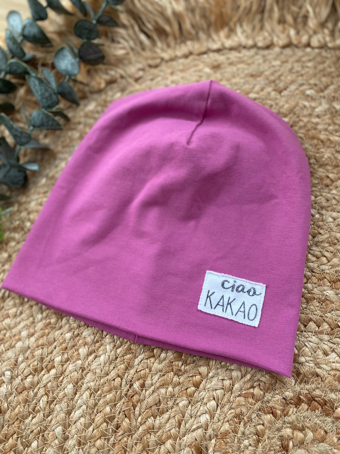 Dein Design | Label Beanie | Used-Look & Leder Label | Dreieckloop | Uni Farben