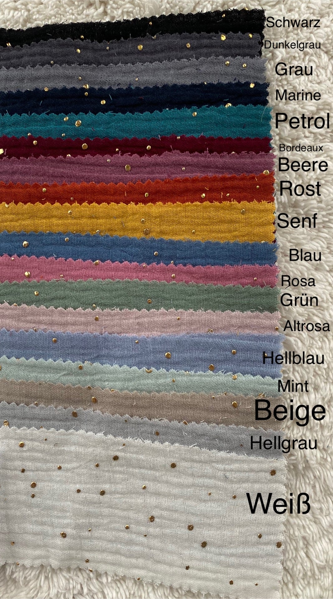 Dein Design | Sommer Schlafsack mit Beinen | Musselin Goldene Punkte