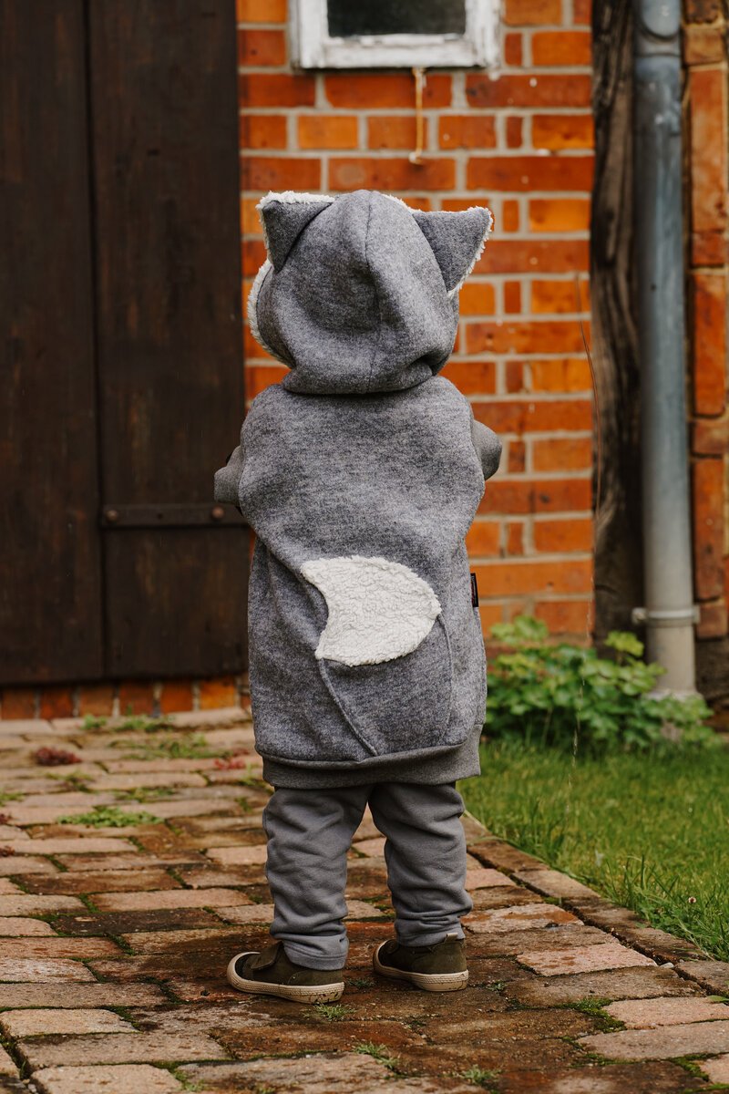 Wollwalk Weste Wolf| Walkweste | Schurwolle