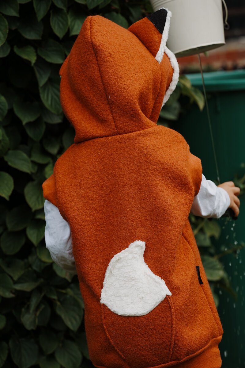 Wollwalk Weste Fuchs | Walkweste | Schurwolle