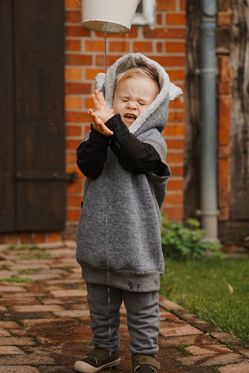Wollwalk Weste Wolf| Walkweste | Schurwolle