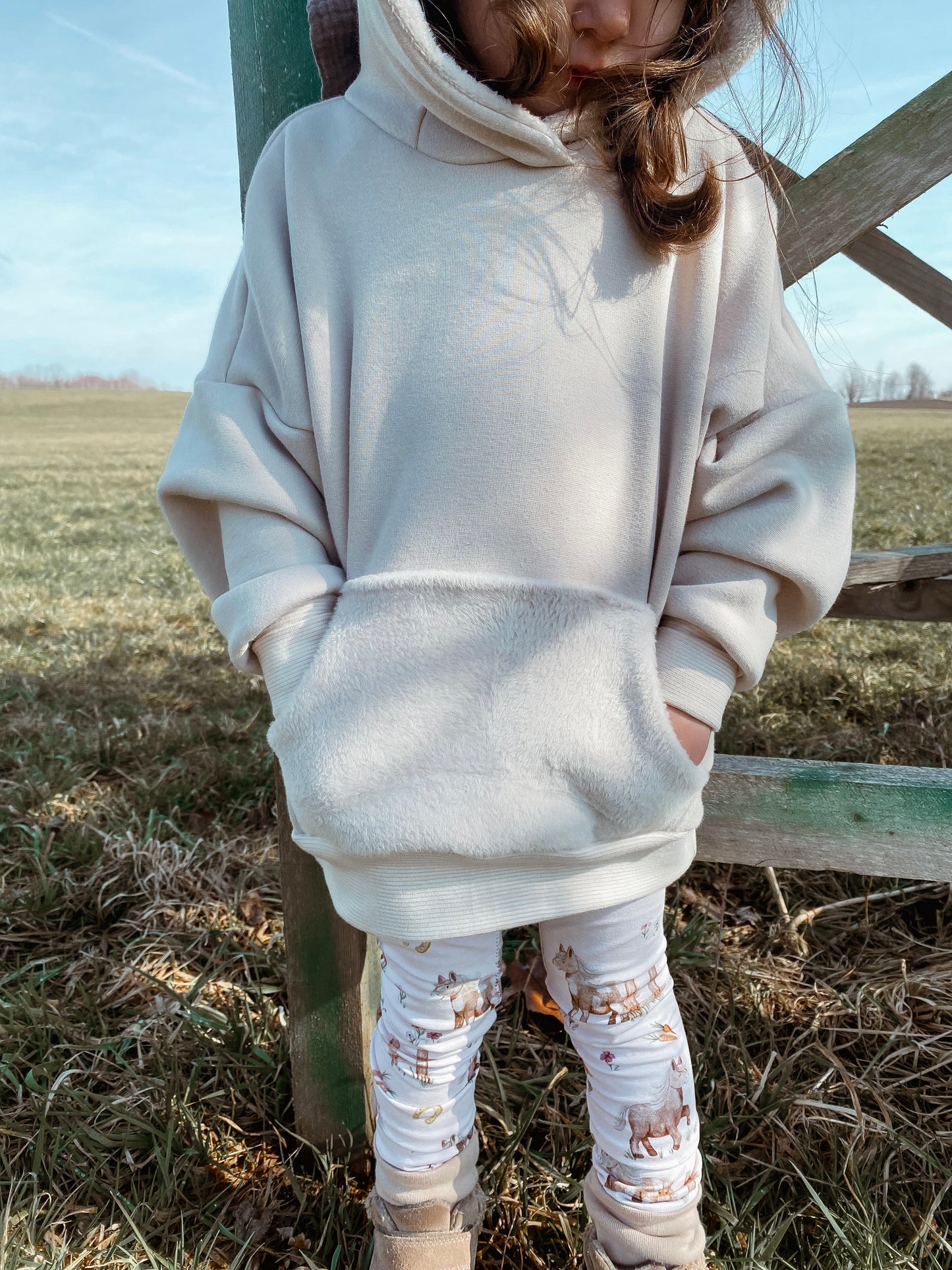 Pferd Kuschelhoodie aus Alpenfleece
