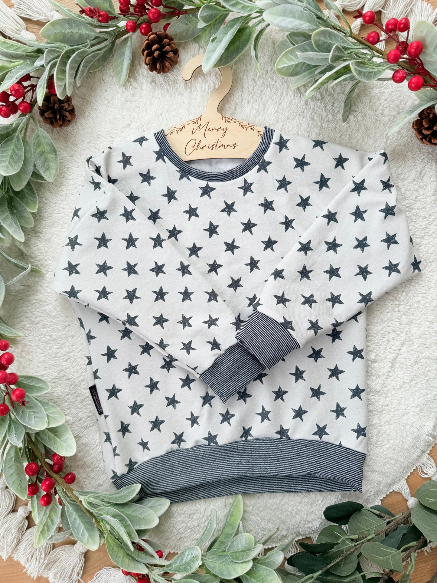 Oversized Sweater | Sterne | Weihnachten