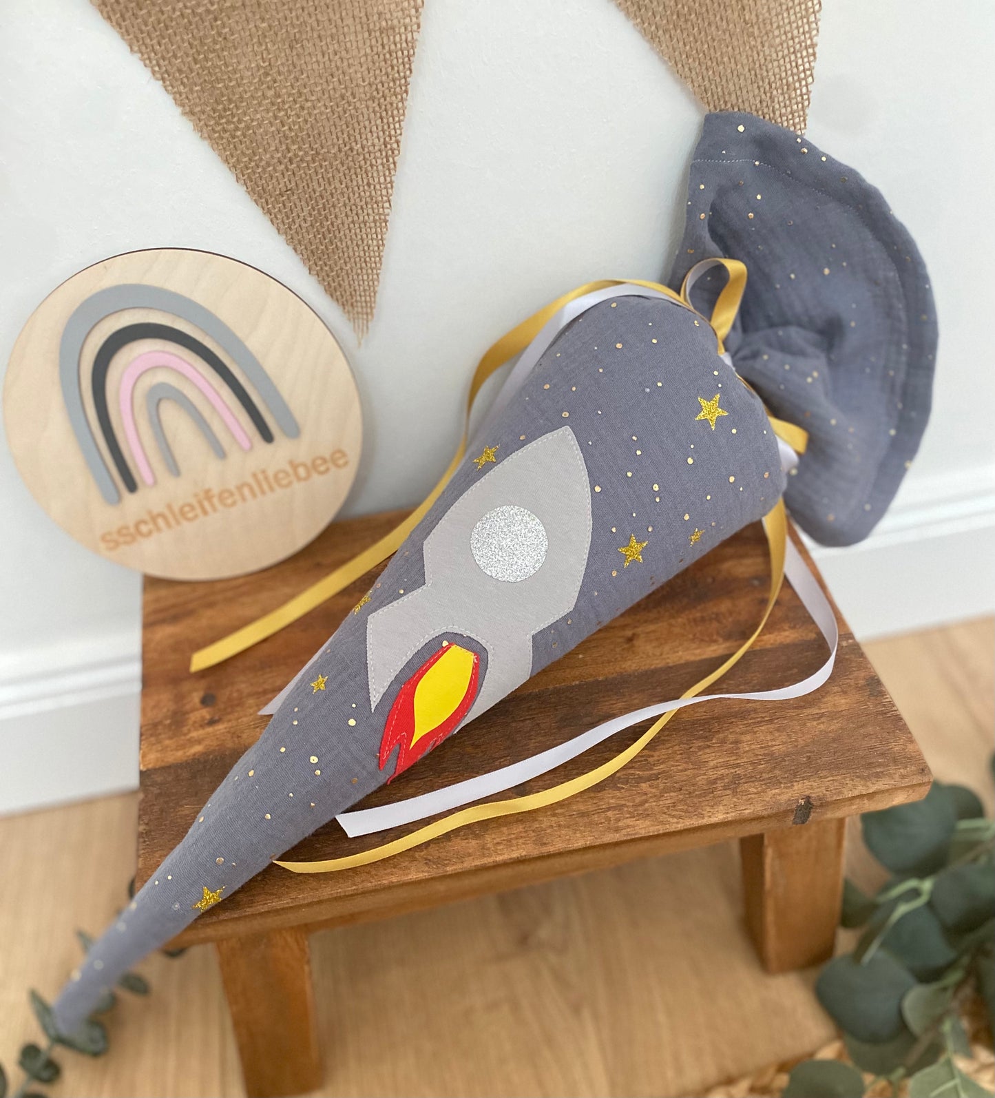 Geschwistertüte | Geschwisterschultüte | Kitatüte | Zuckertüte | 35 cm | Rakete