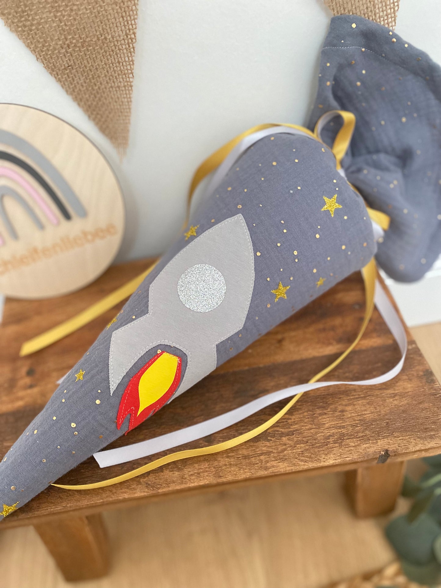 Geschwistertüte | Geschwisterschultüte | Kitatüte | Zuckertüte | 35 cm | Rakete