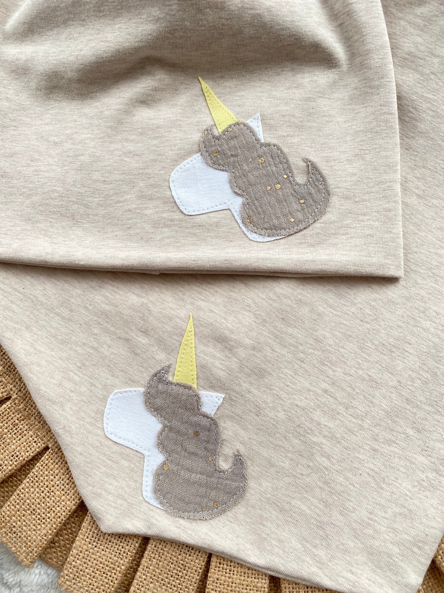 Dein Design | Einhorn Beanie & Dreieckloop | Farbwahl | Melierte Farben