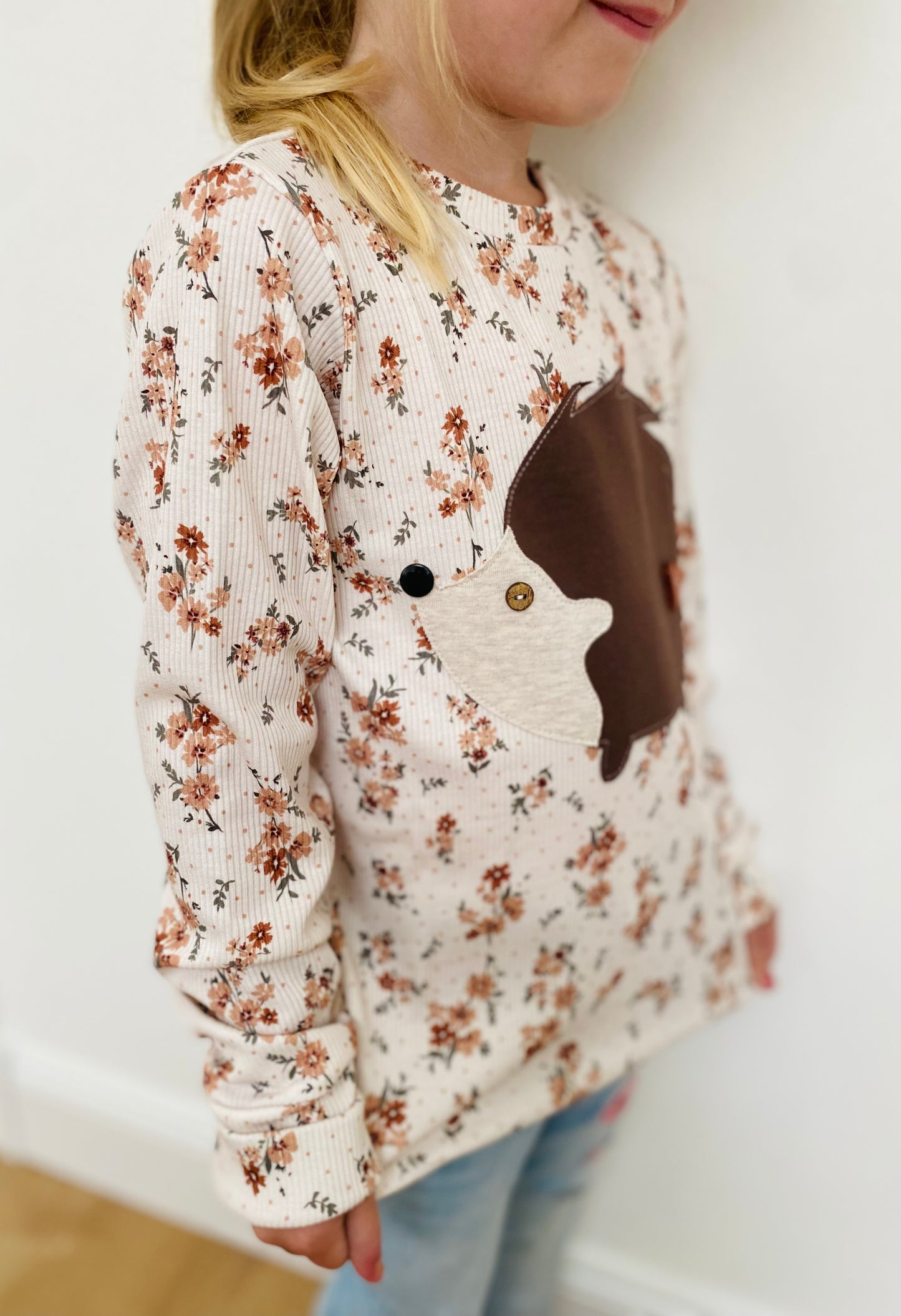 Longsleeve ab Körpergröße 80 cm | Applikation Igel