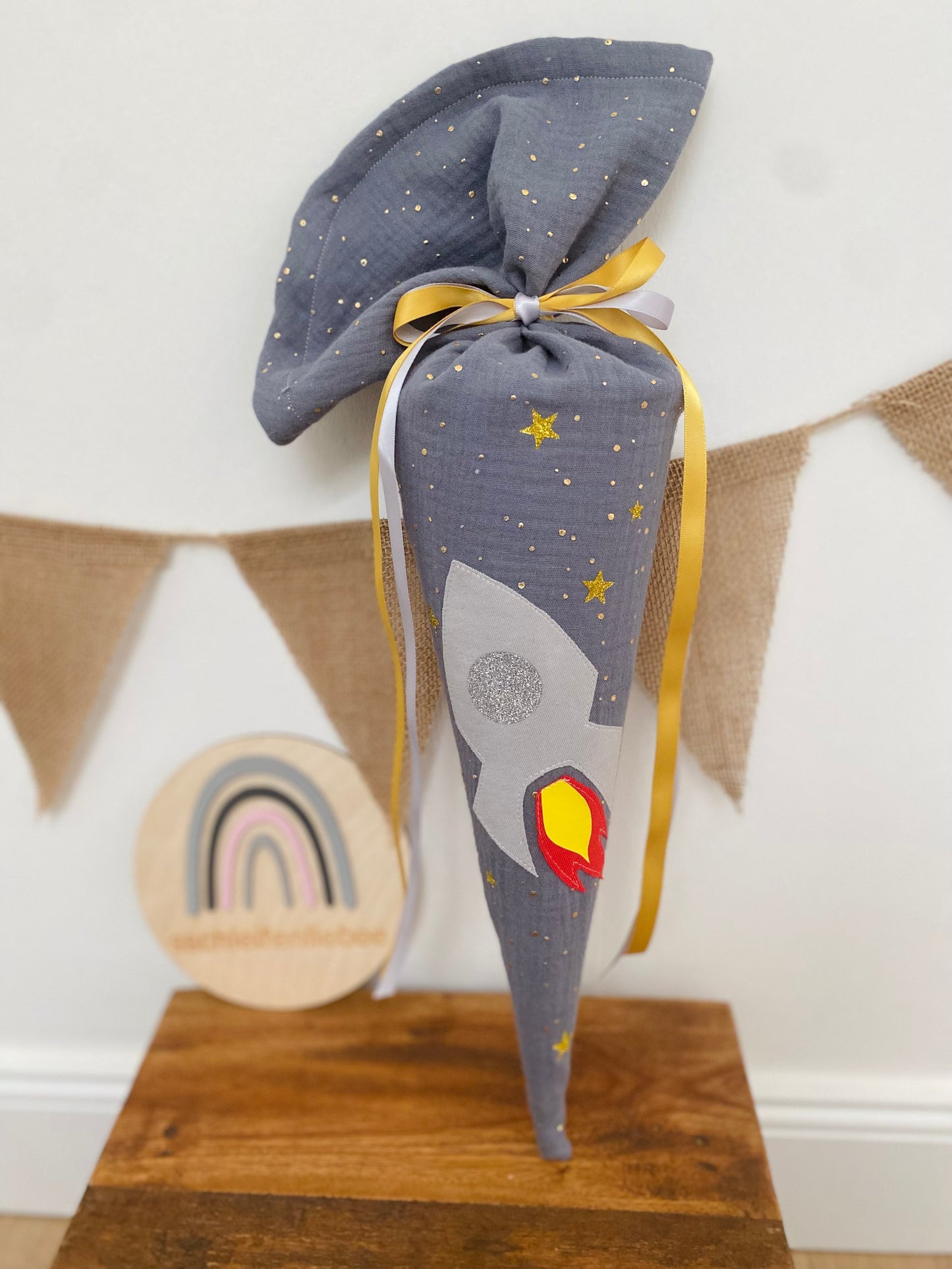Geschwistertüte | Geschwisterschultüte | Kitatüte | Zuckertüte | 35 cm | Rakete