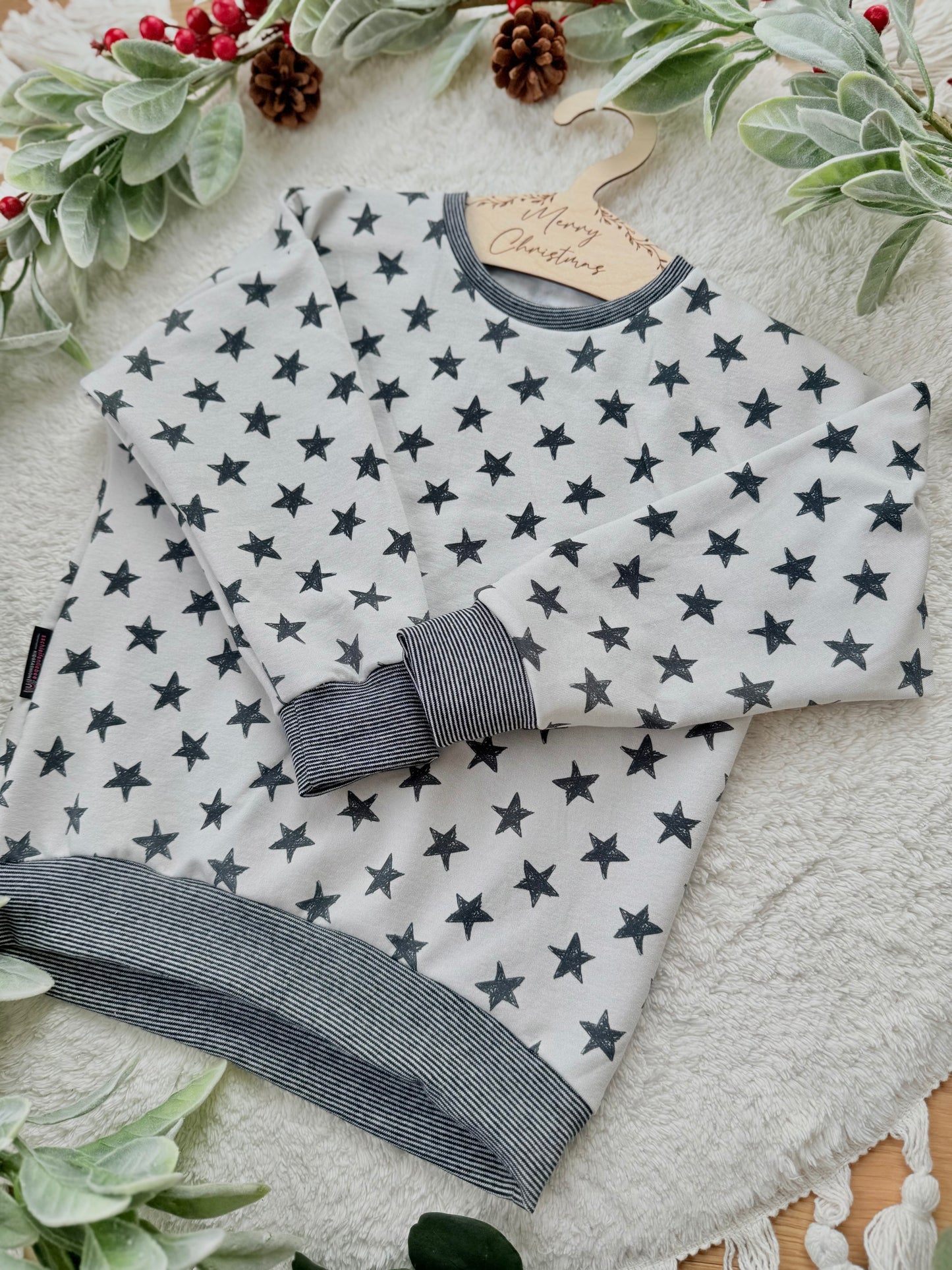 Oversized Sweater | Sterne | Weihnachten