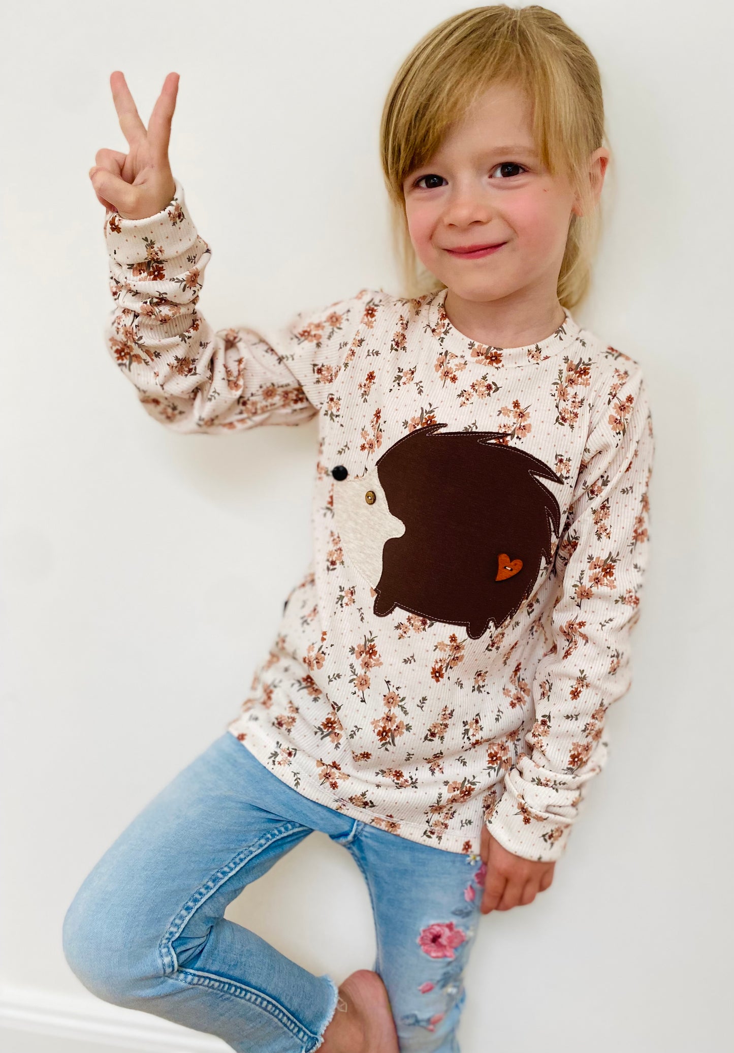 Longsleeve ab Körpergröße 80 cm | Applikation Igel