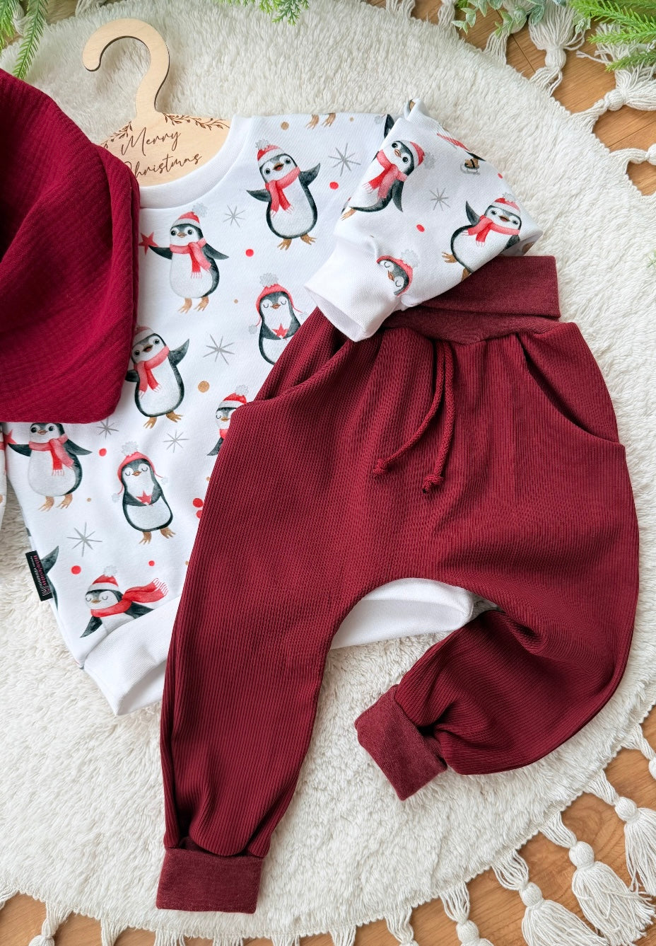 Oversized Sweater | Weihnachtspullover | Pinguin