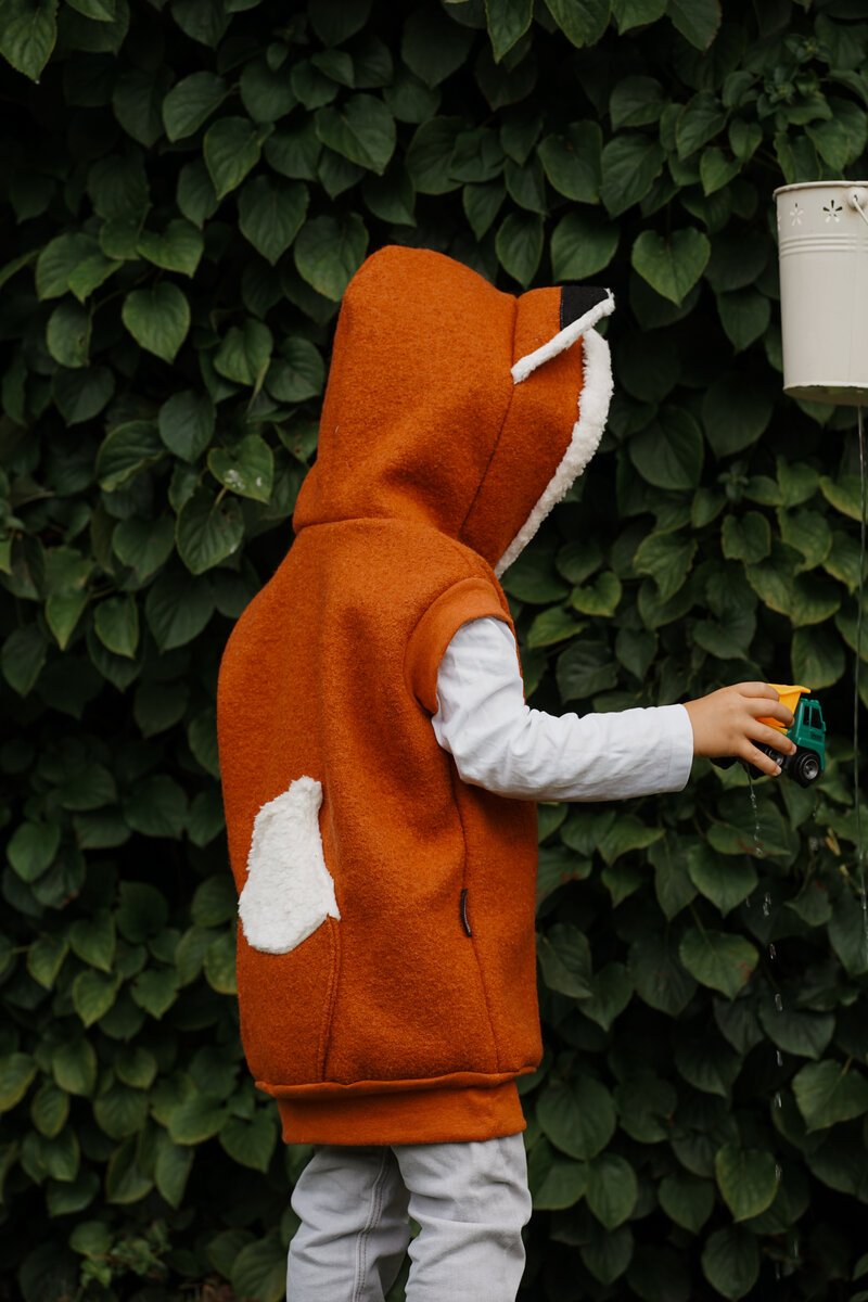 Wollwalk Weste Fuchs | Walkweste | Schurwolle