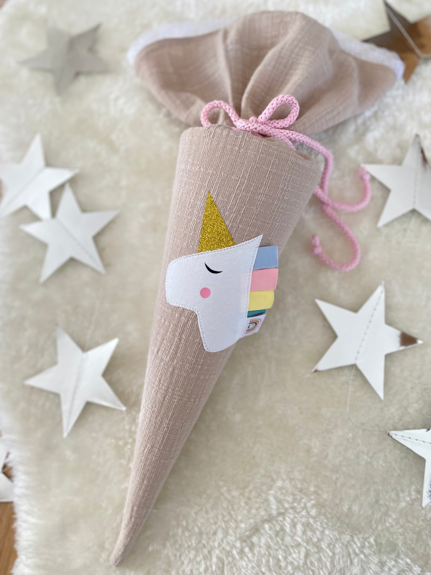 Geschwistertüte | Kitatüte | Zuckertüte | 35 cm | Einhorn