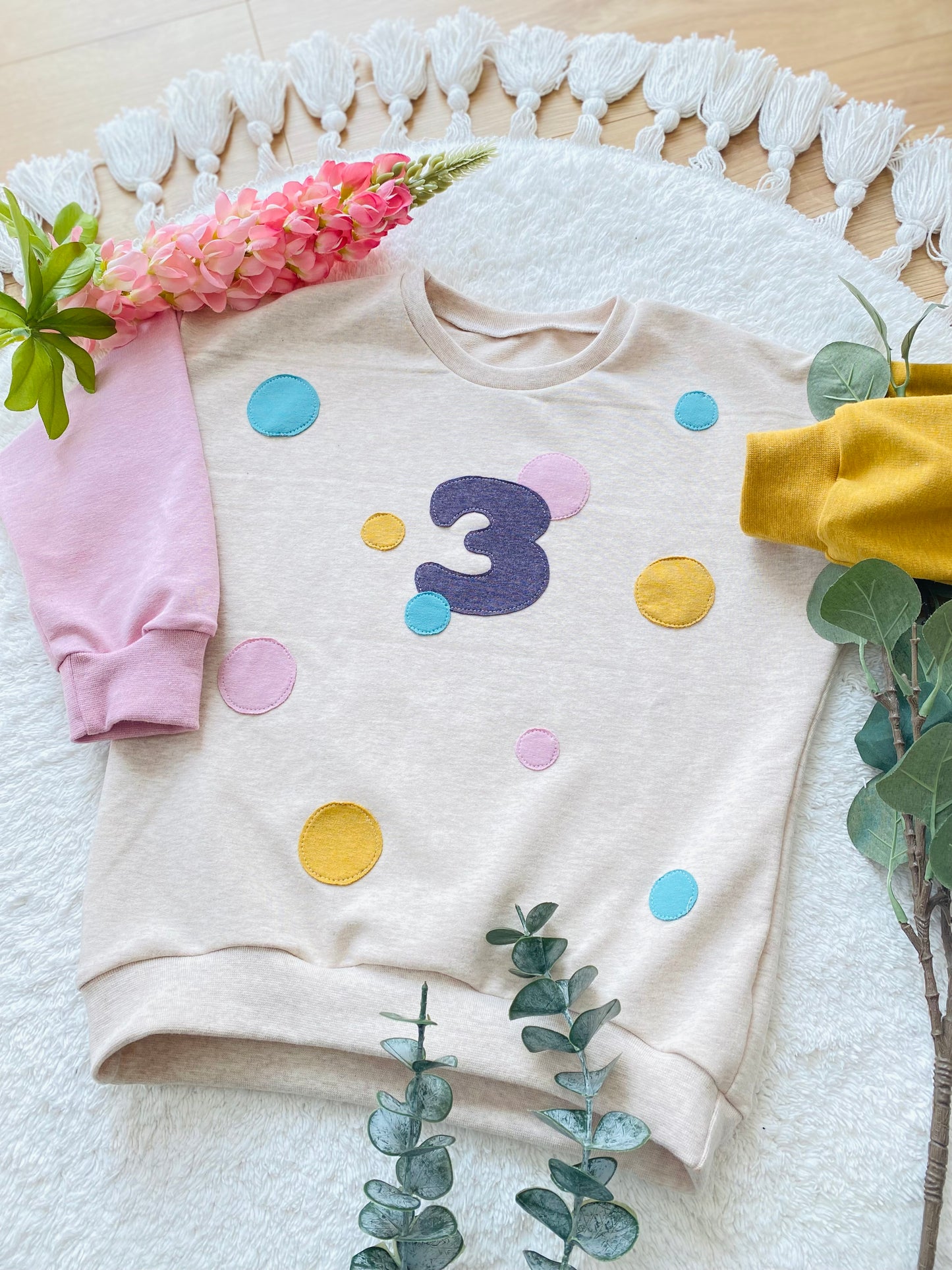 Geburtstagspullover | Konfetti | Oversized Sweater | Color-Blocking