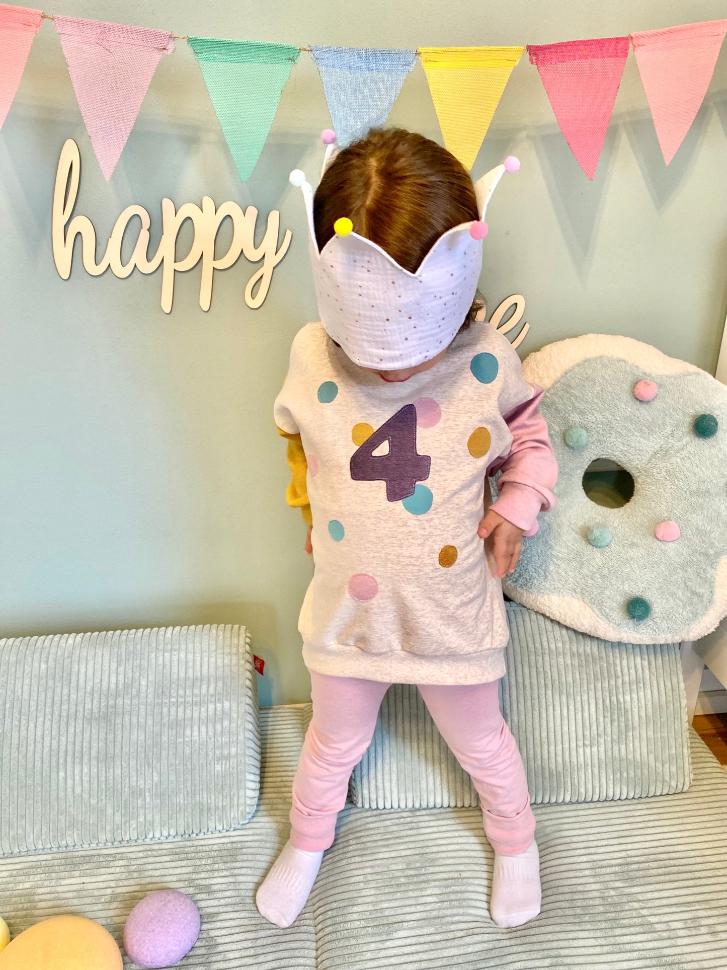 Geburtstagspullover | Konfetti | Oversized Sweater | Color-Blocking