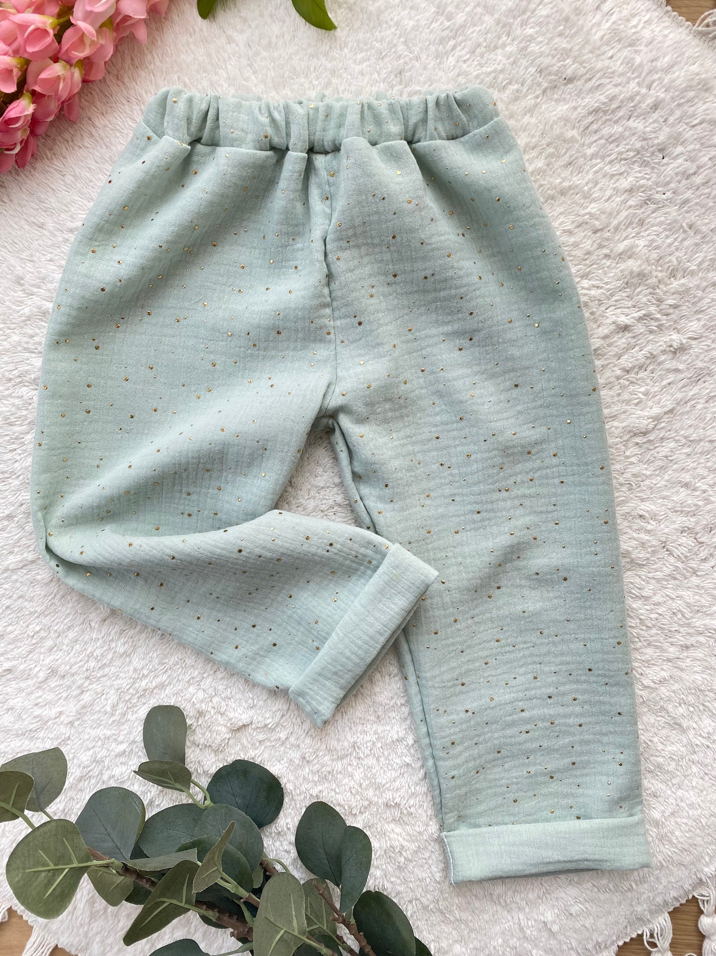 Dein Design | Chinohose | Musselin Goldene Punkte