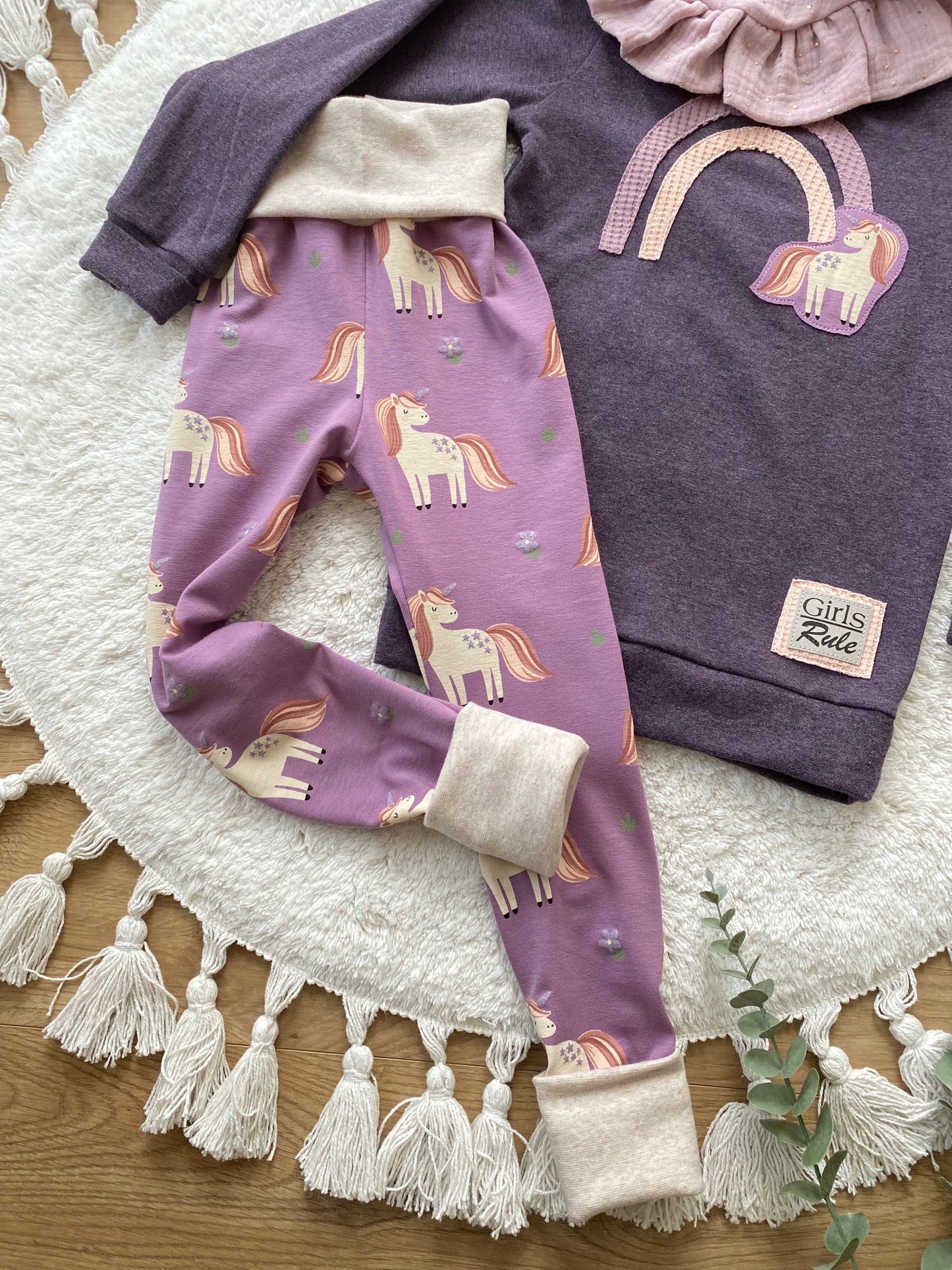 Skinny Fit | Einhorn | Glitzer