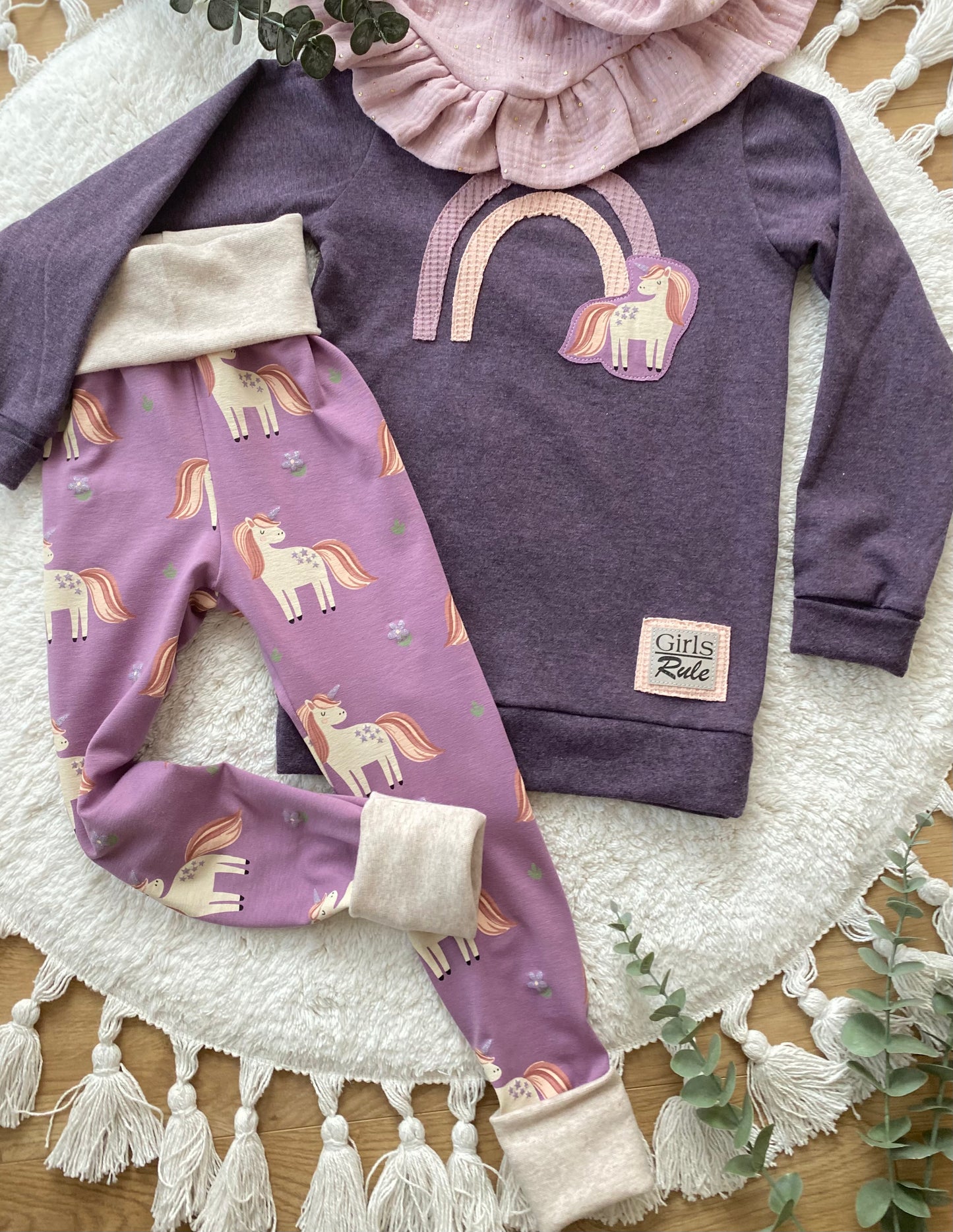 Skinny Fit | Einhorn | Glitzer