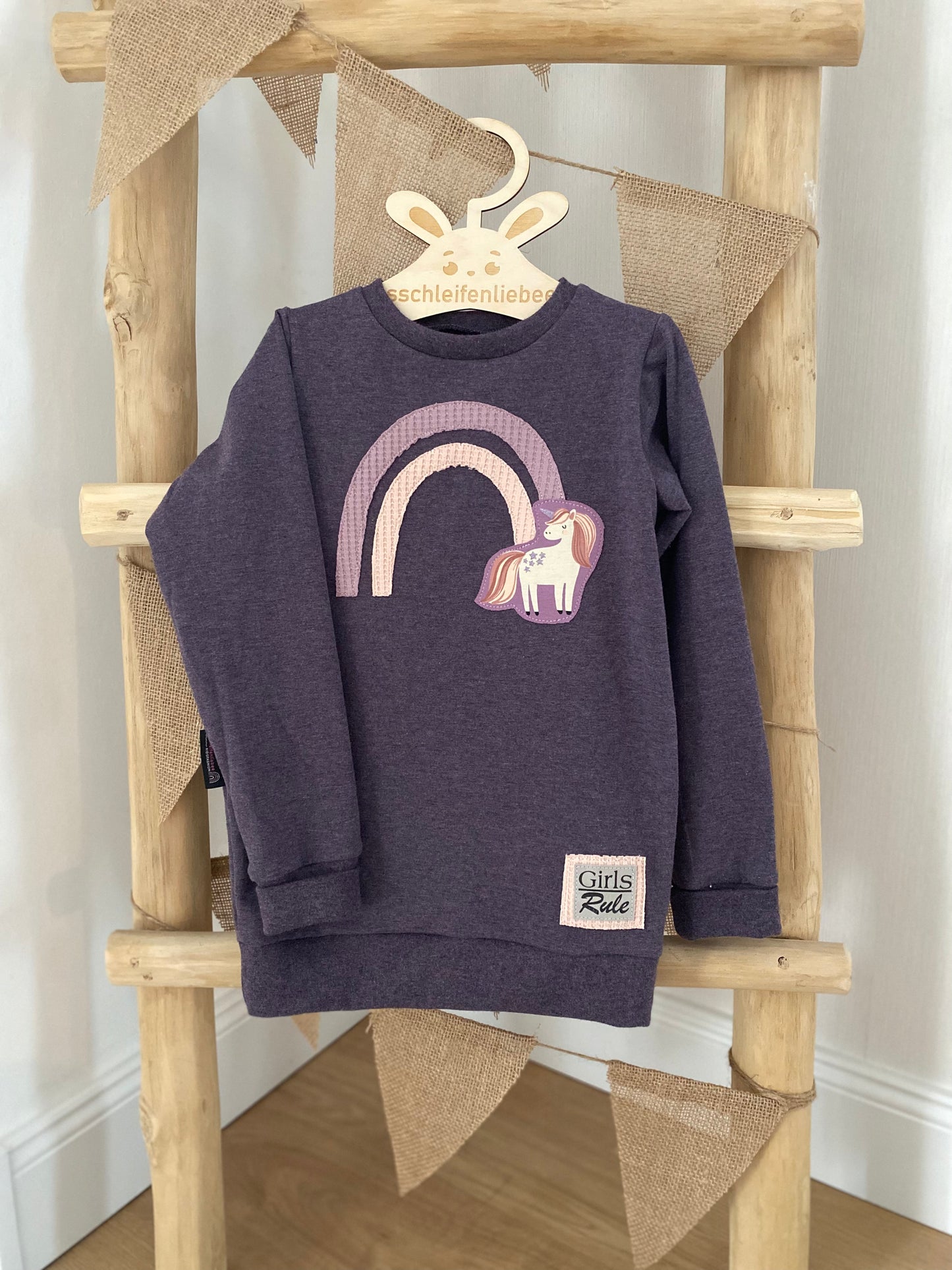 Longsleeve | Regenbogen | Einhorn | Glitzer