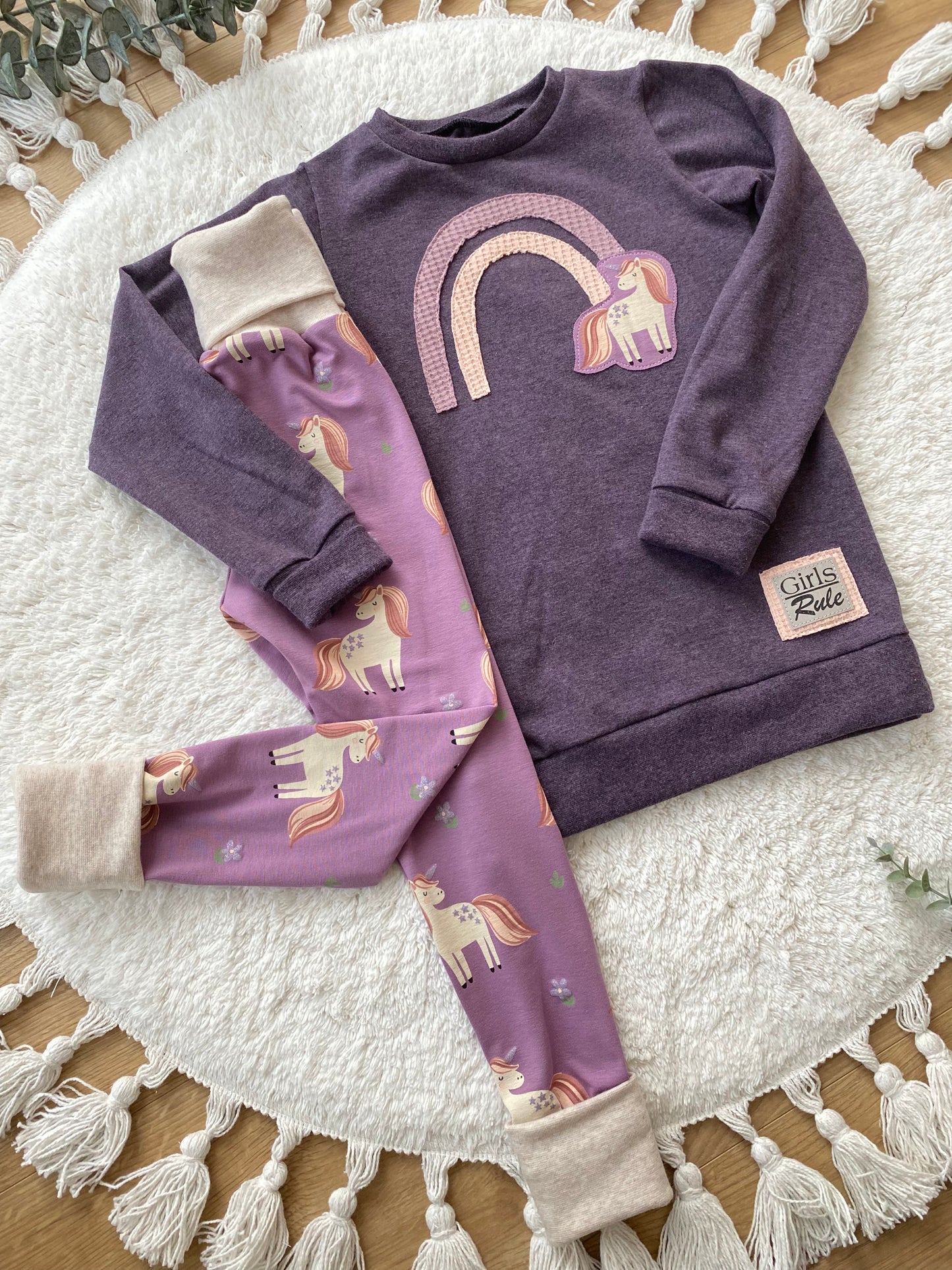 Skinny Fit | Einhorn | Glitzer