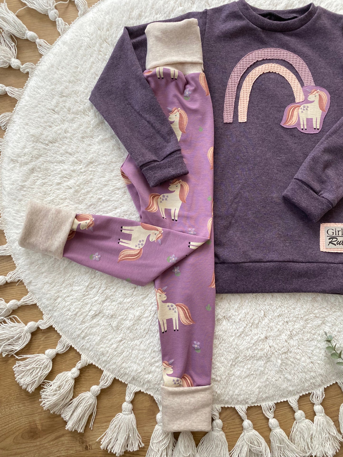 Skinny Fit | Einhorn | Glitzer