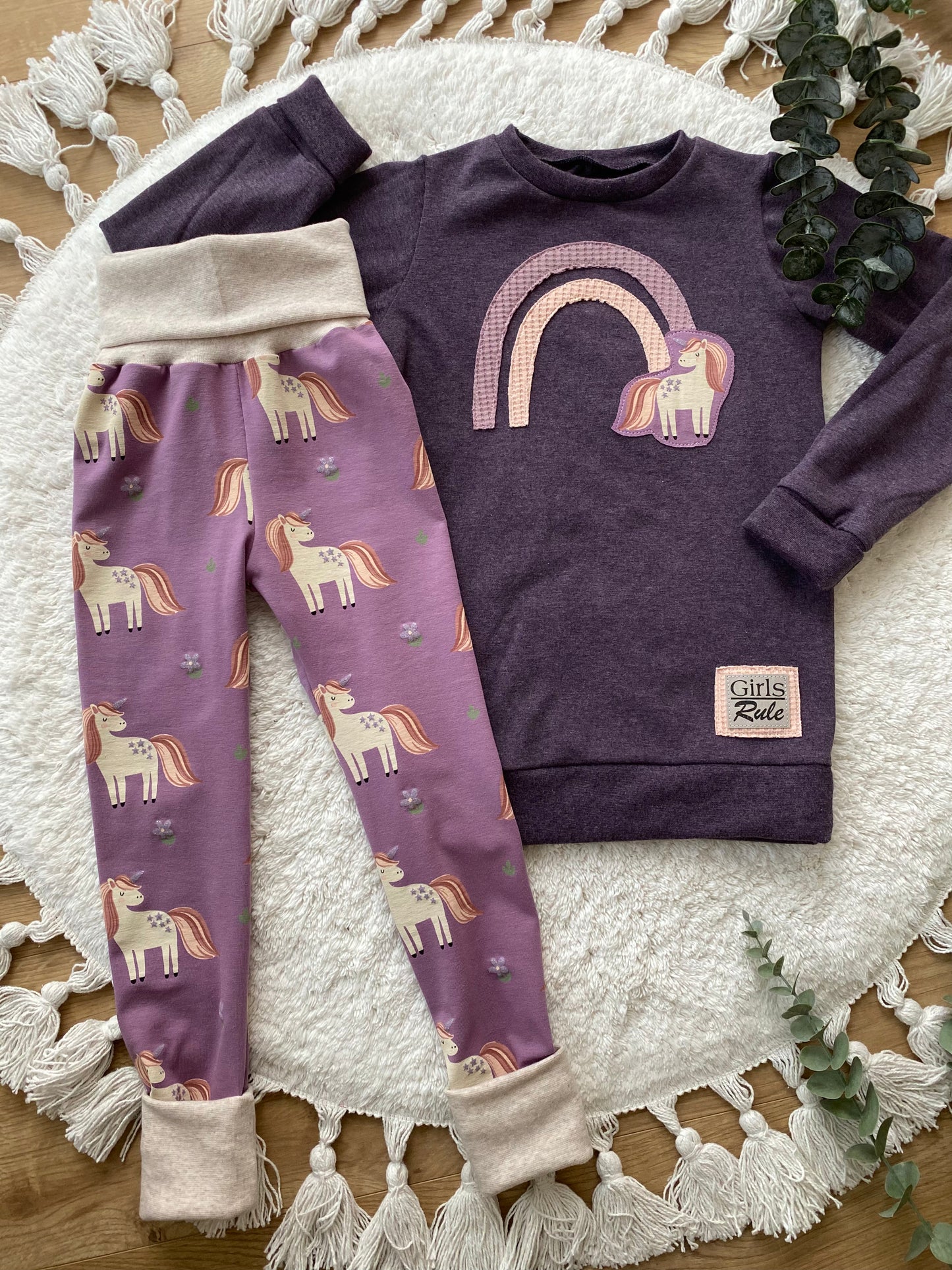 Skinny Fit | Einhorn | Glitzer