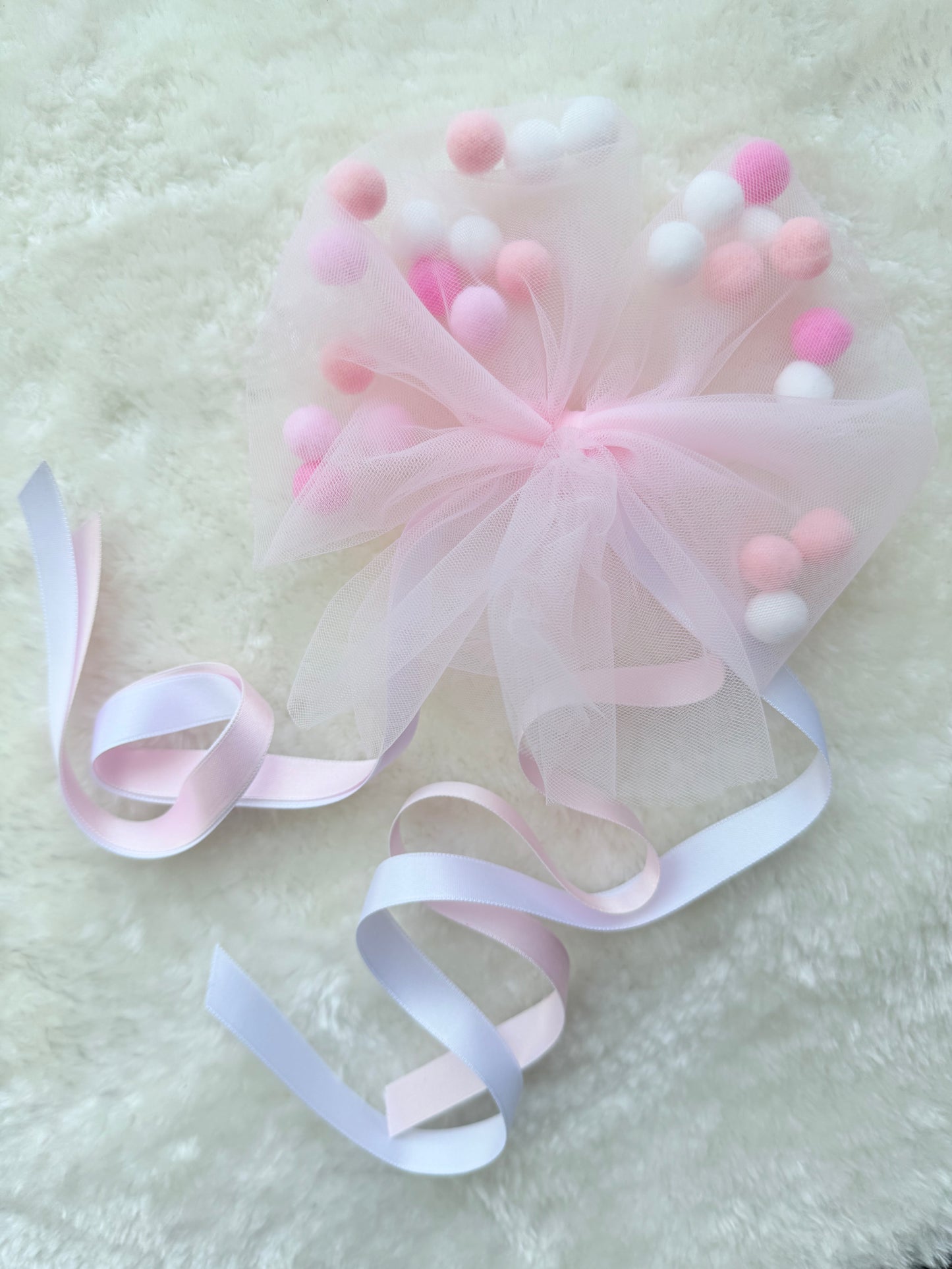 Pompom Schleife für Schultüten ab 70 cm