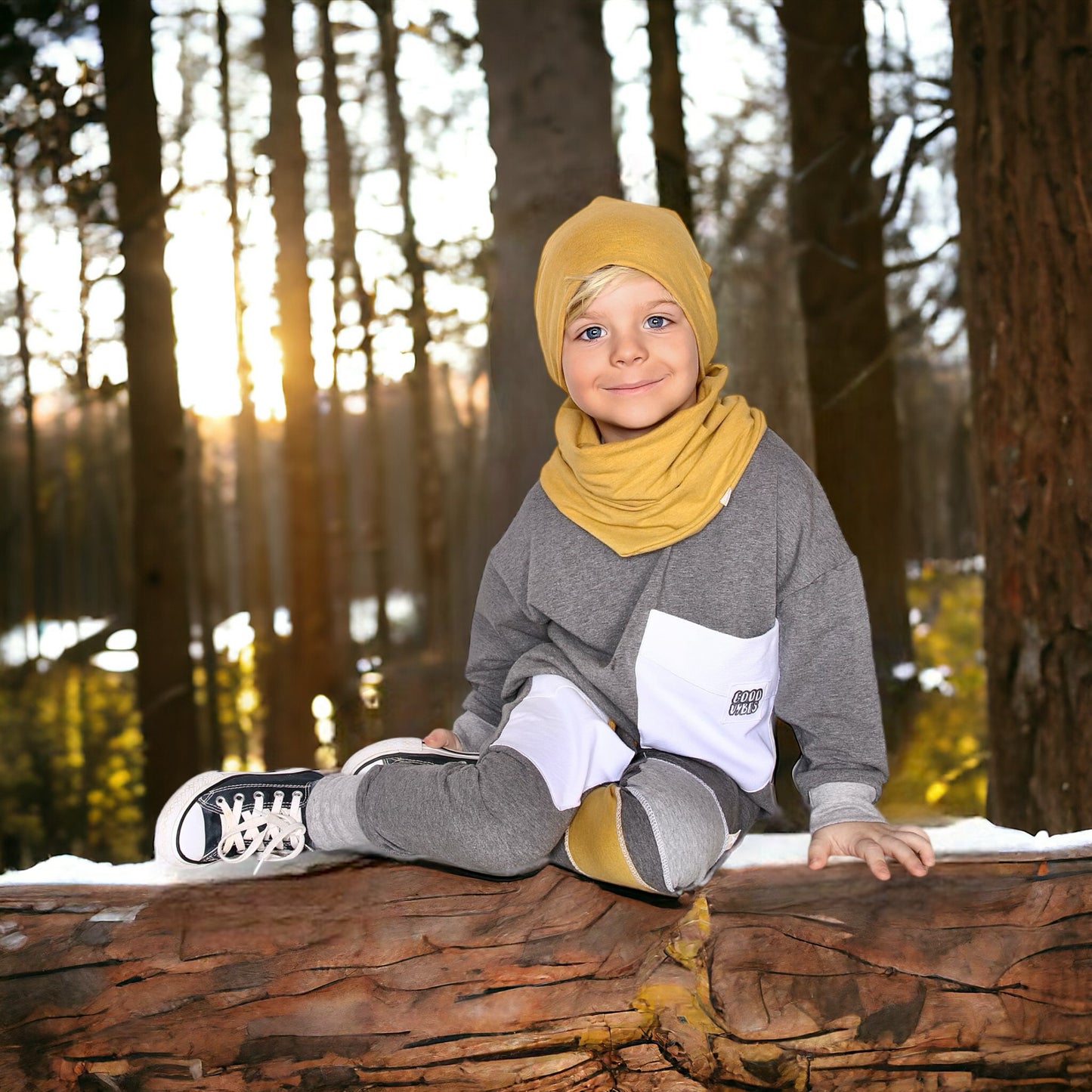Dein Design | Schlichte Beanie | Dreieckloop | Melierte Farben