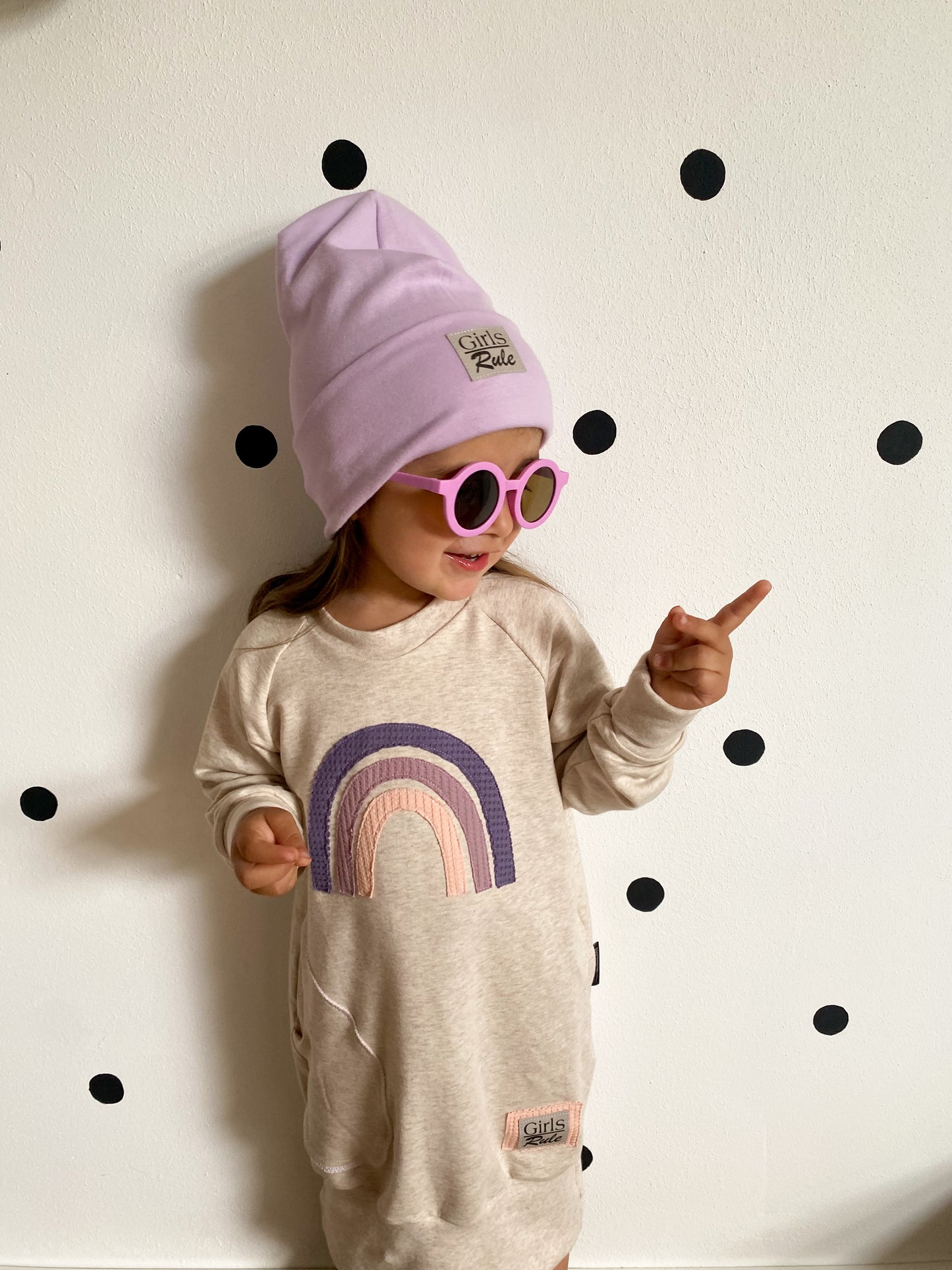 Dein Design | Hipster Beanie | Used-Look & Leder Label | Dreieckloop | Uni Farben